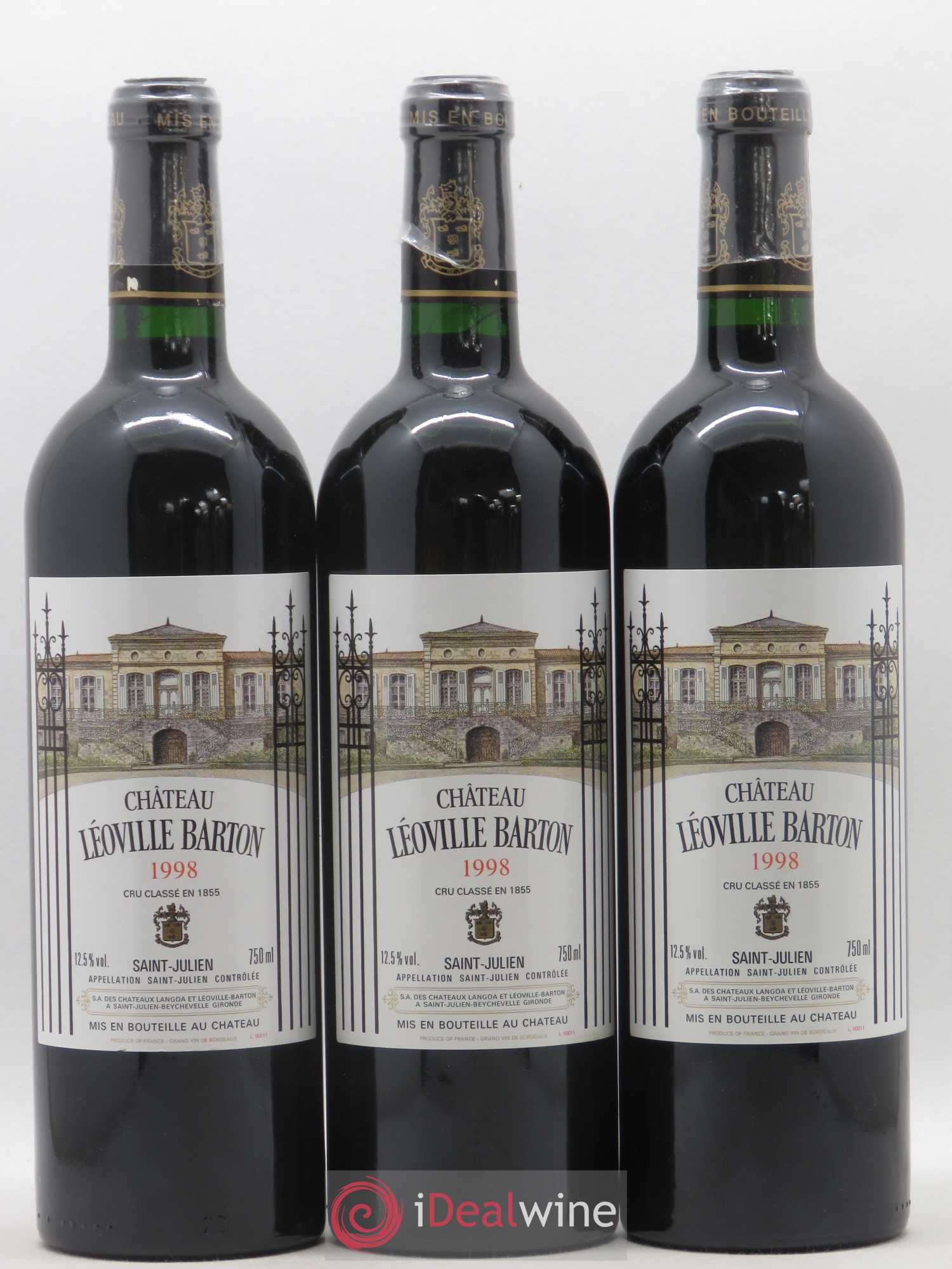 Château Léoville Barton 2ème Grand Cru Classé 1998 - Lot de 12 bouteilles - 2