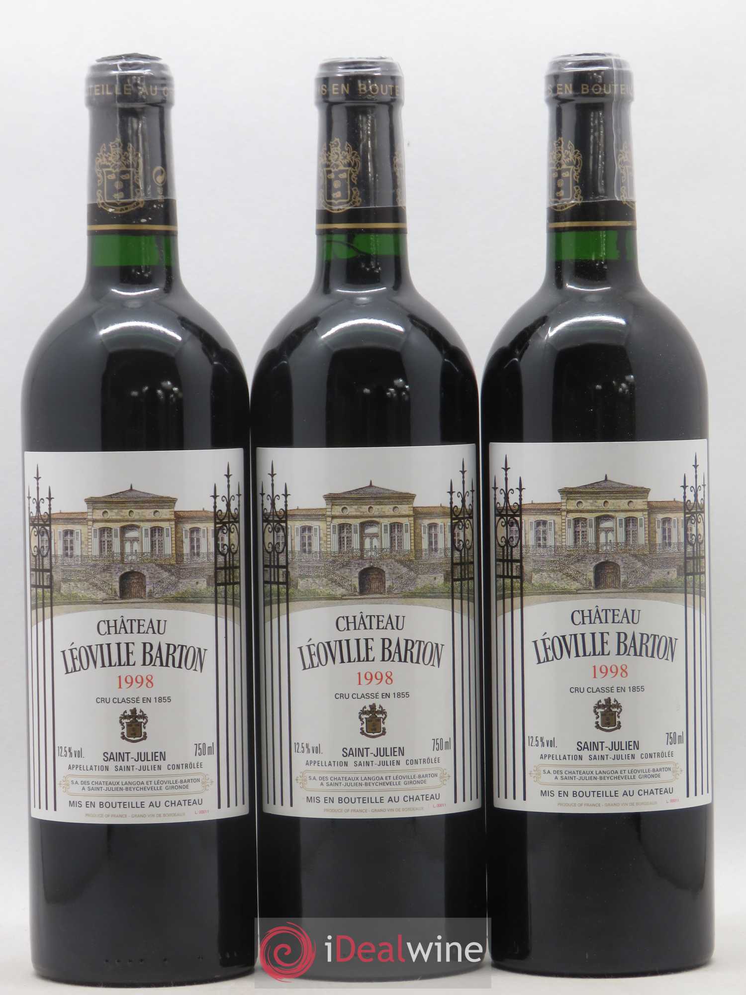 Château Léoville Barton 2ème Grand Cru Classé 1998 - Lot de 12 bouteilles - 3