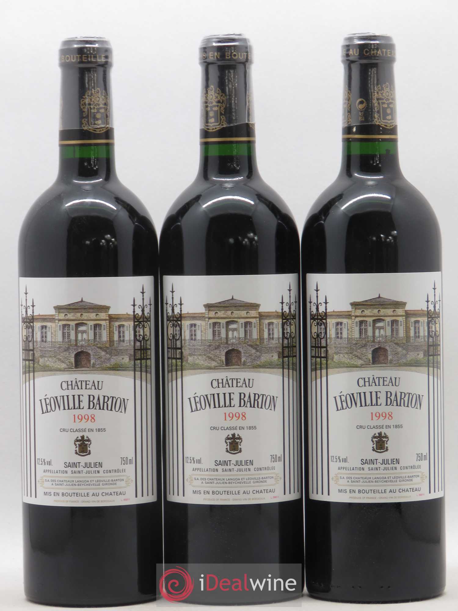 Château Léoville Barton 2ème Grand Cru Classé 1998 - Lot de 12 bouteilles - 4