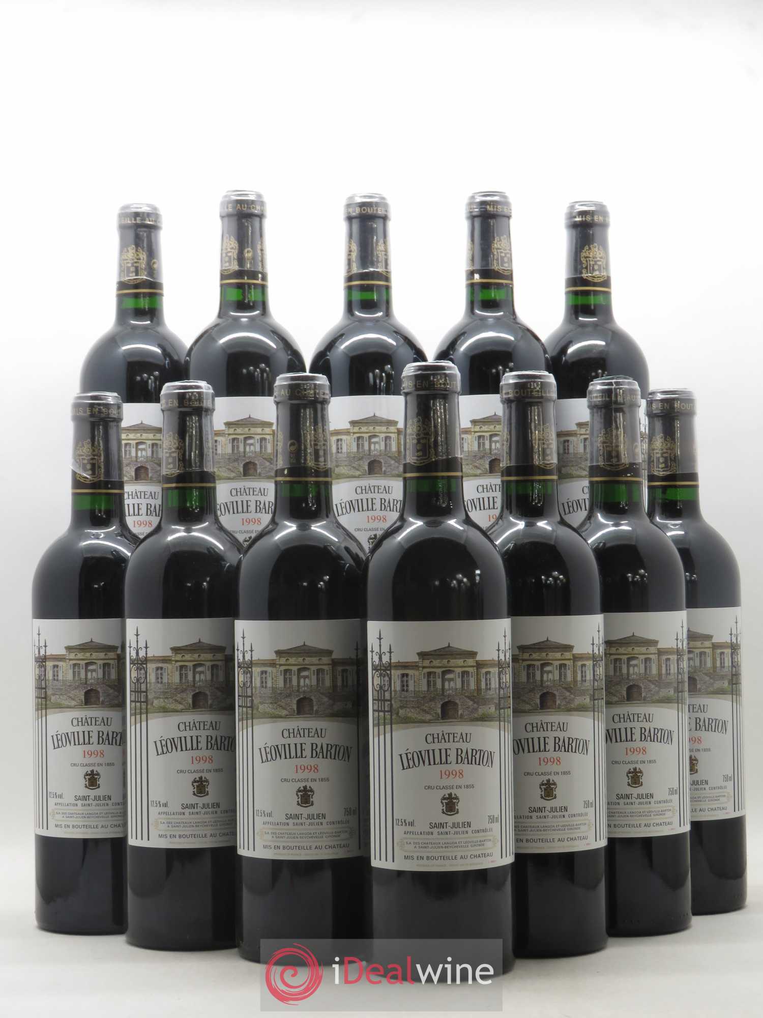 Château Léoville Barton 2ème Grand Cru Classé 1998 - Lot de 12 bouteilles - 0