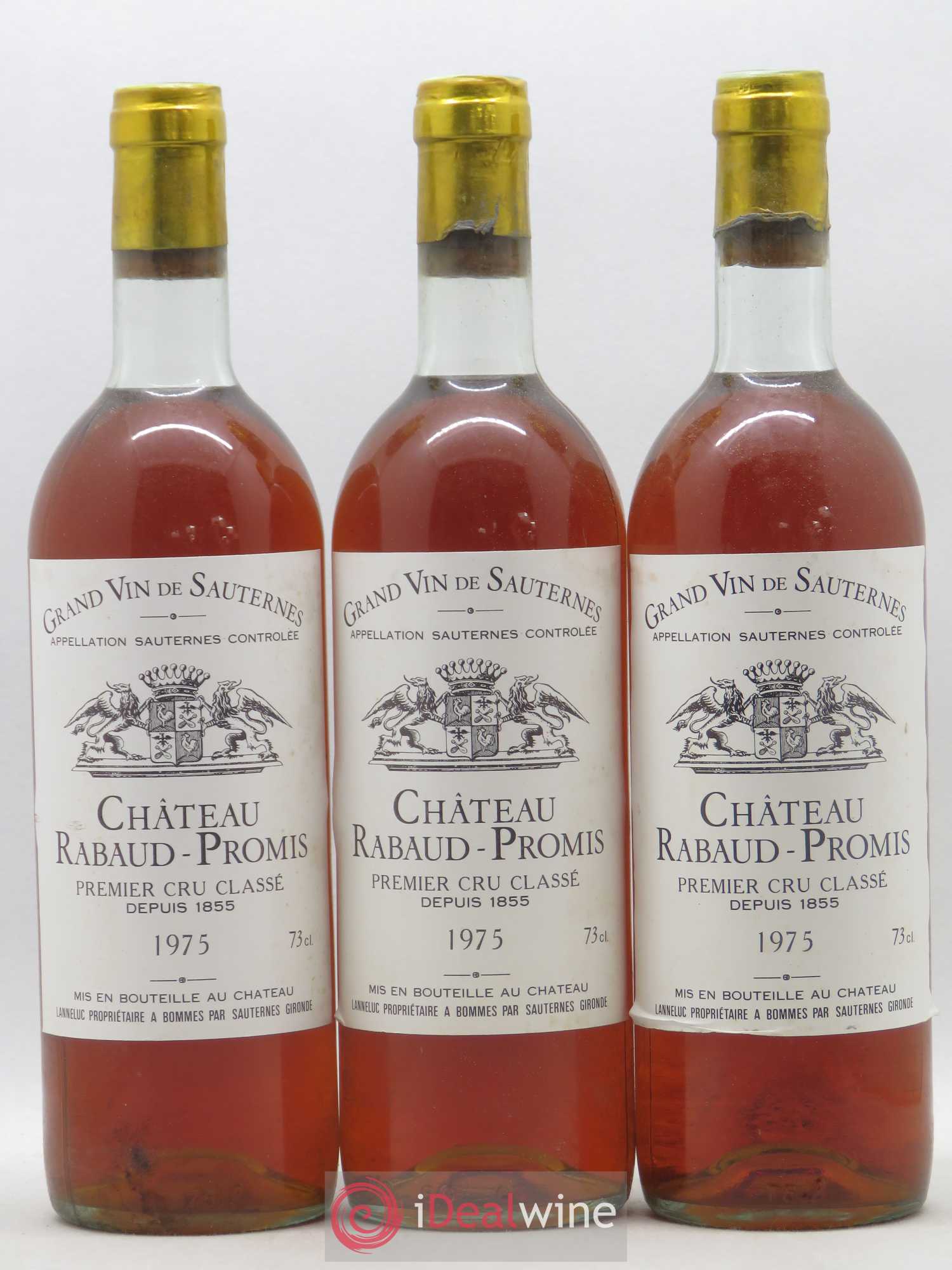 Château Rabaud Promis 1er Grand Cru Classé 1975 - Lotto di 6 bottiglie - 2