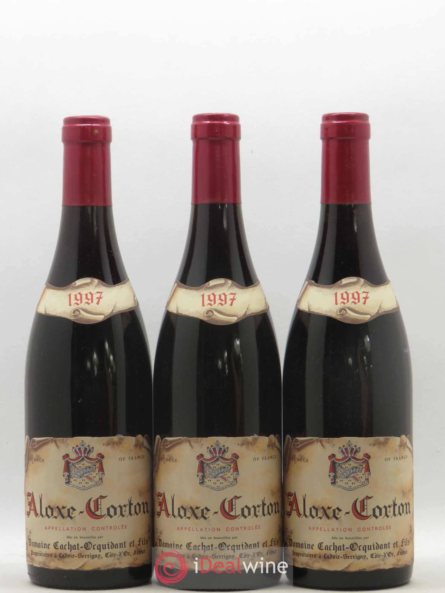 Aloxe-Corton Cachat Ocquidant 1997 - Posten von 6 Flaschen - 2