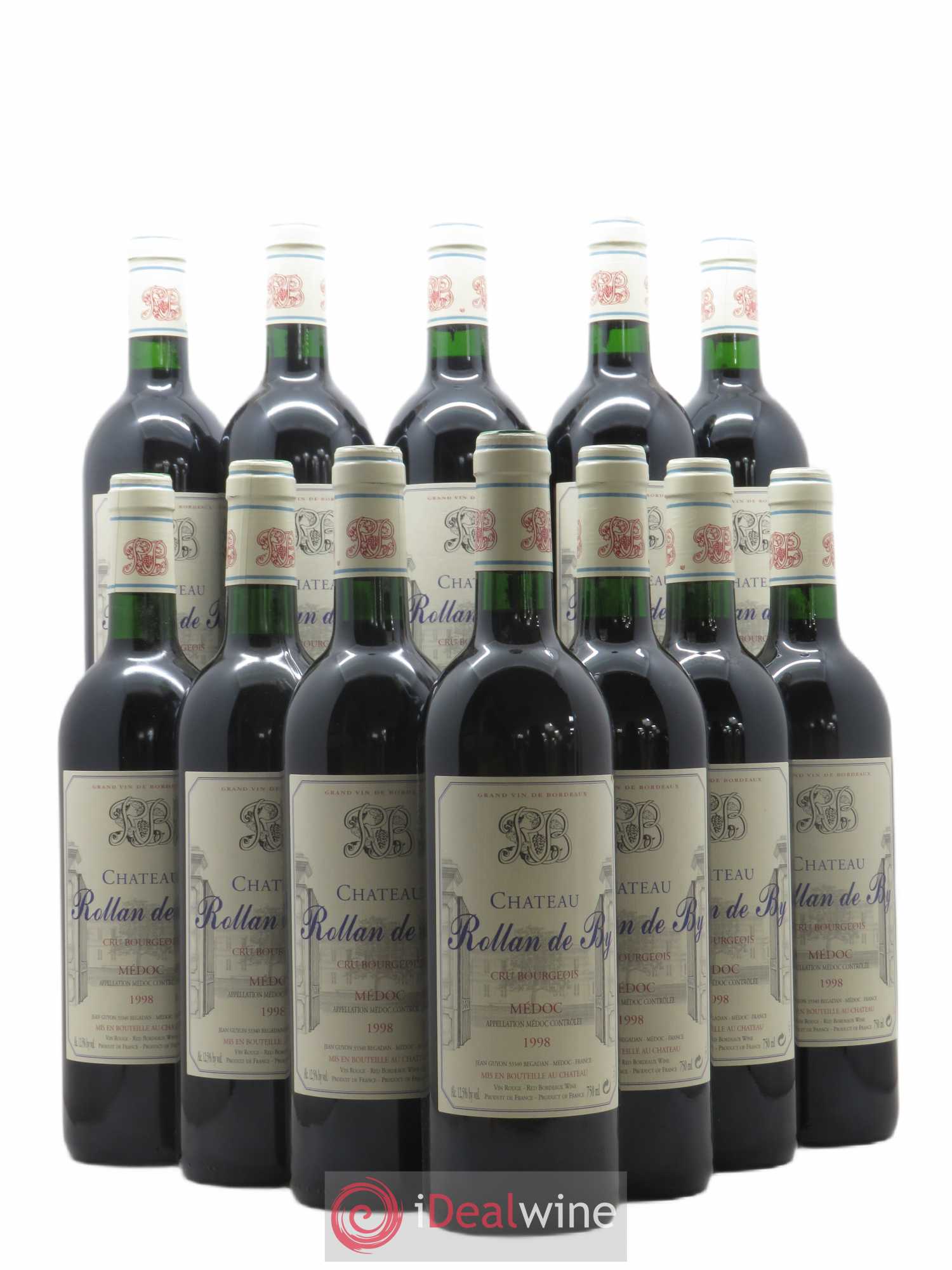Château Rollan de By Cru Bourgeois 1998 - Lot de 12 bouteilles - 0