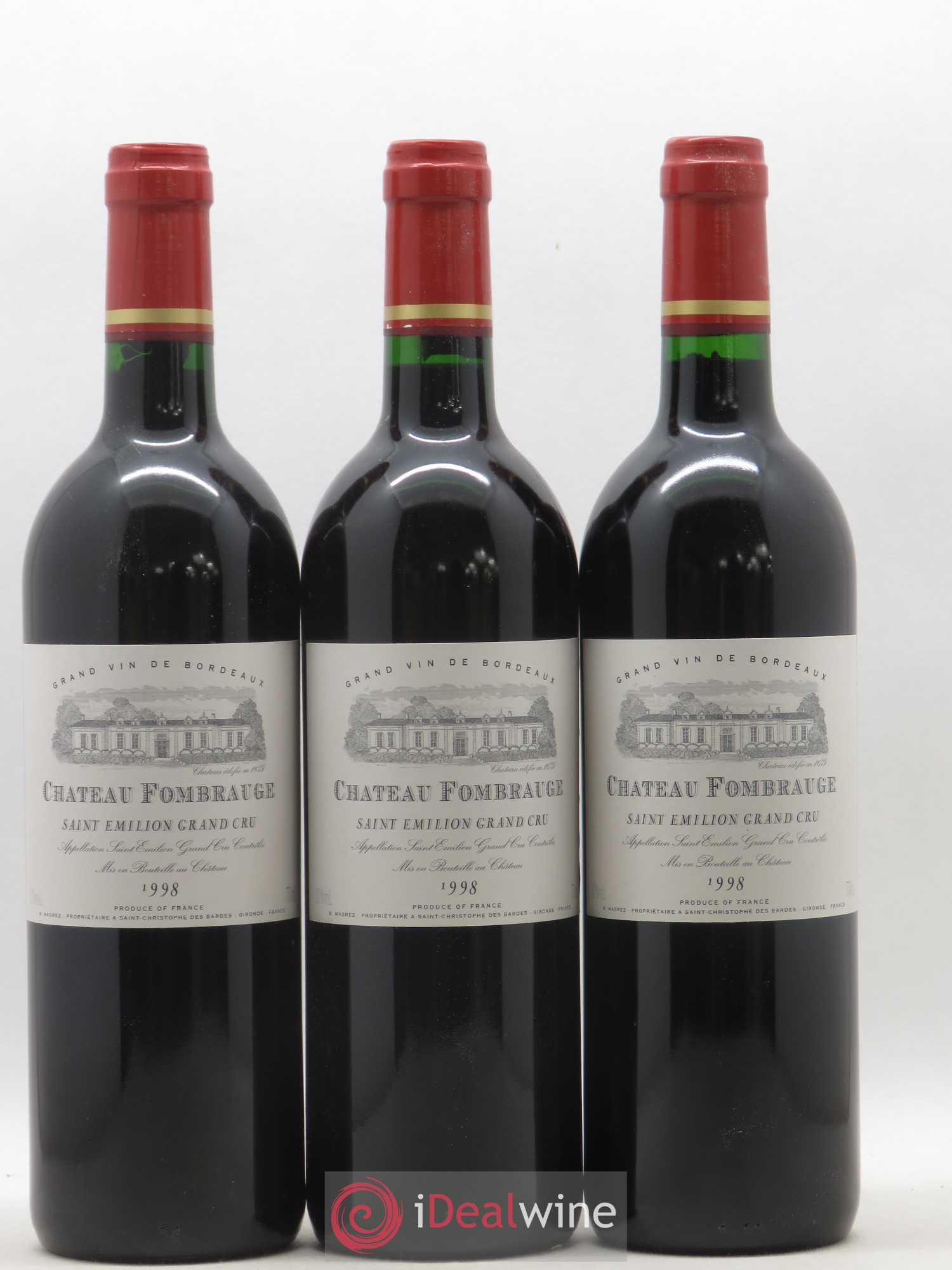 Château Fombrauge Grand Cru Classé 1998 - Lot de 12 bouteilles - 1