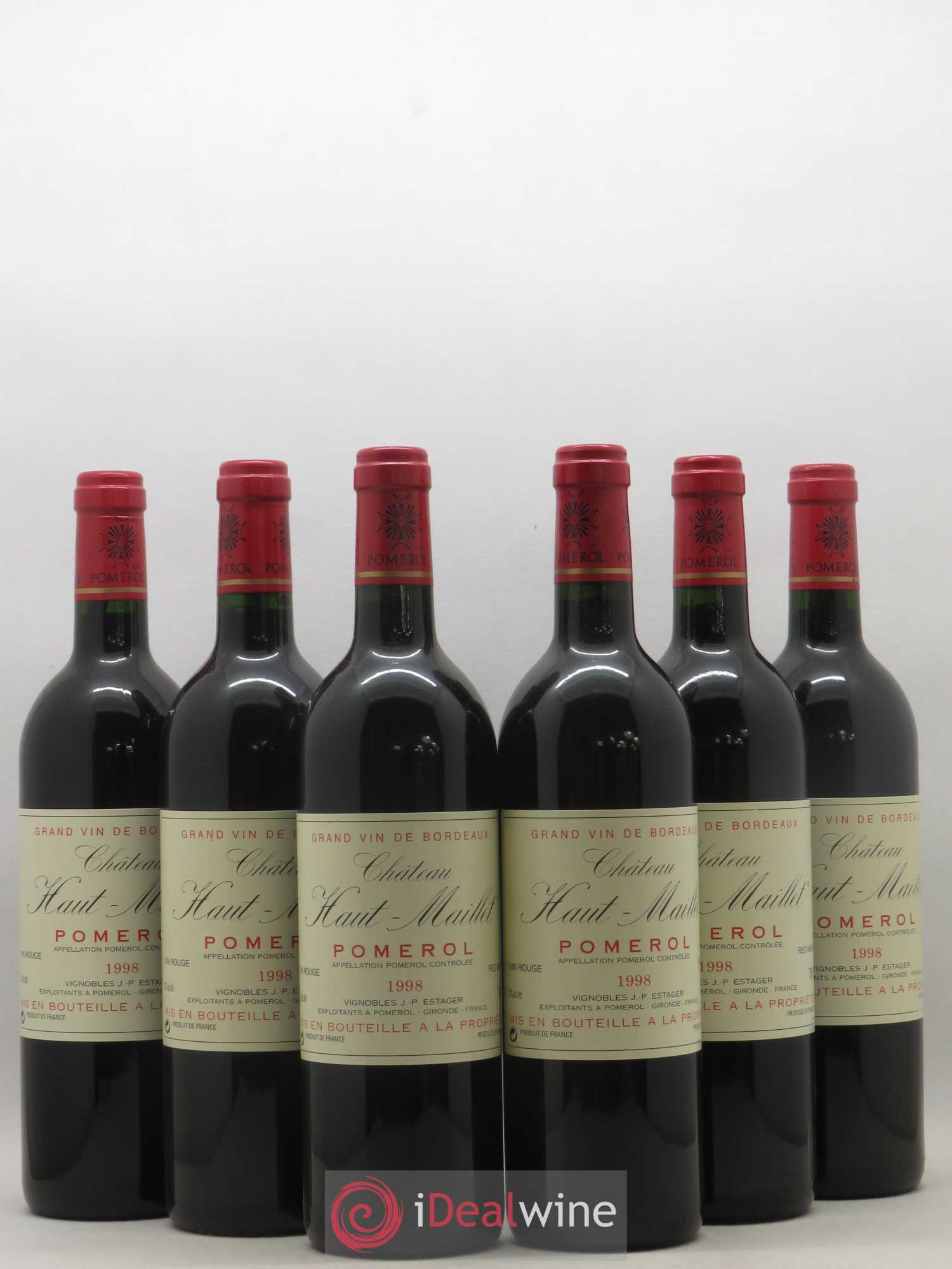 Château Haut-Maillet 1998 - Lot de 6 bouteilles - 0