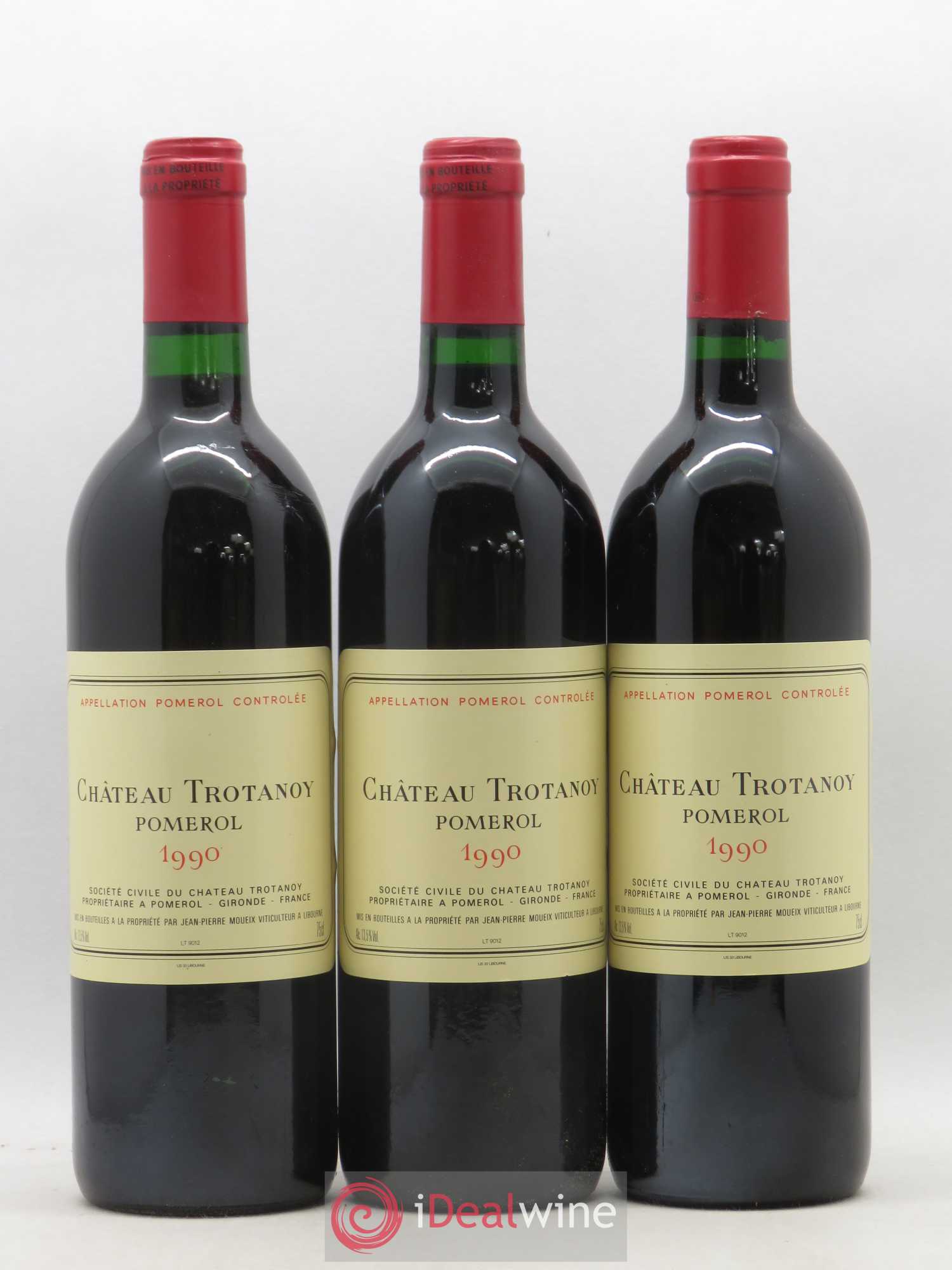 Château Trotanoy 1990 - Lot de 3 bouteilles - 0