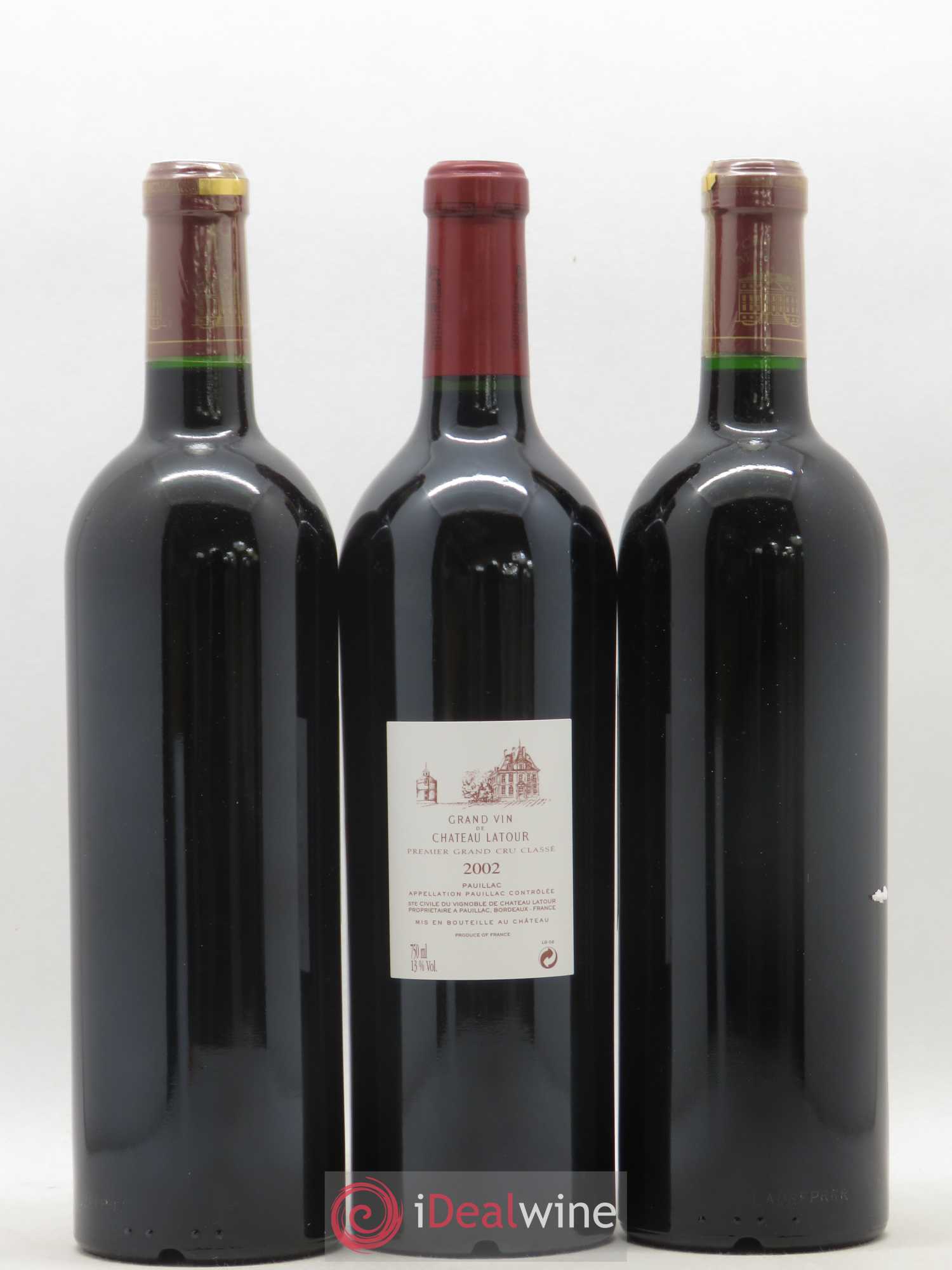 Caisse Primeurs 2 Margaux, 2 Petrus, 2 Haut Brion,2 Latour, 2 Lafite Rothschild, 2 Mouton Rothschild 2002 - Posten von 12 Flaschen - 4