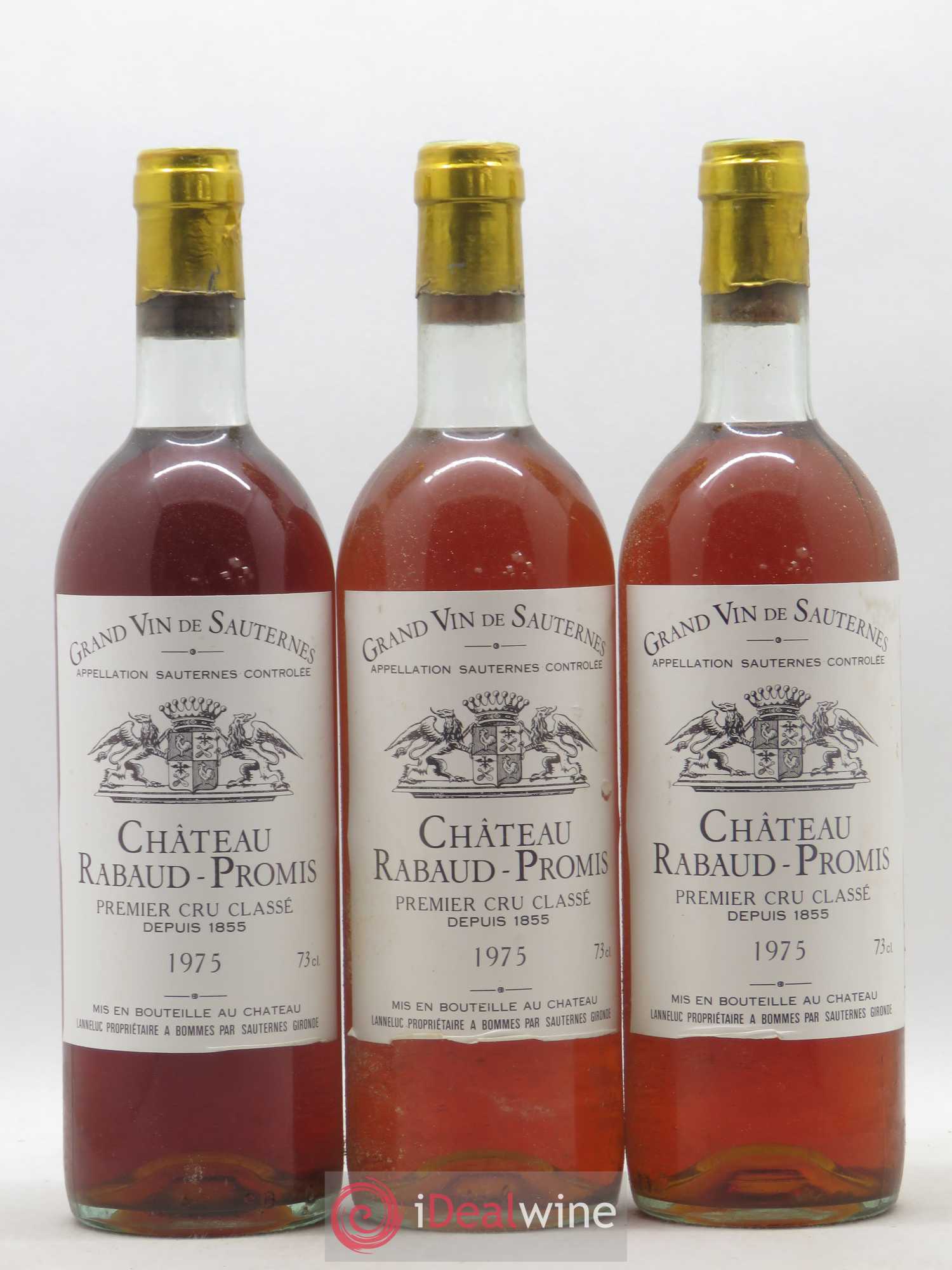Château Rabaud Promis 1er Grand Cru Classé 1975 - Lotto di 3 bottiglie - 0