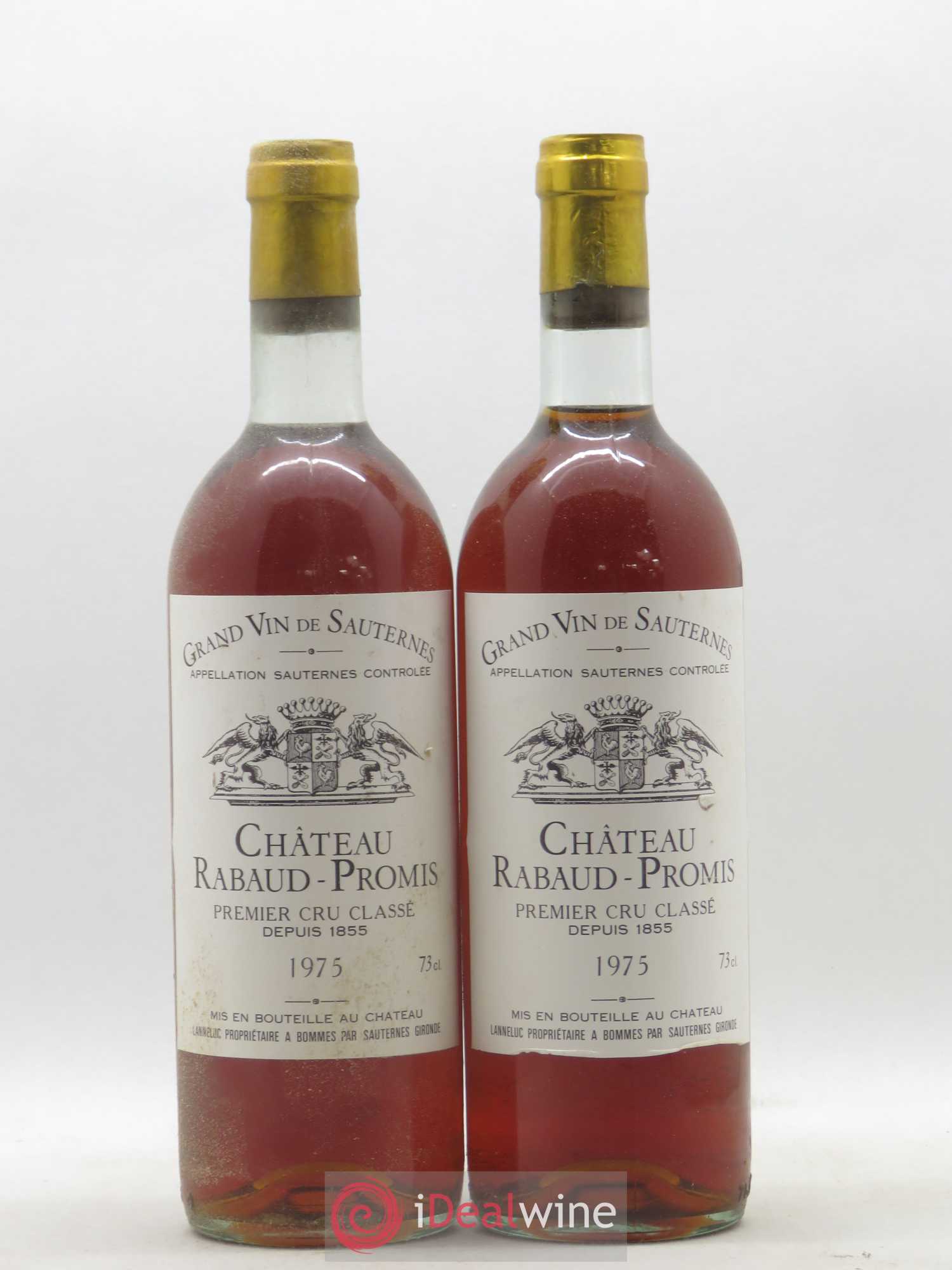 Château Rabaud Promis 1er Grand Cru Classé 1975 - Lotto di 2 bottiglie - 0