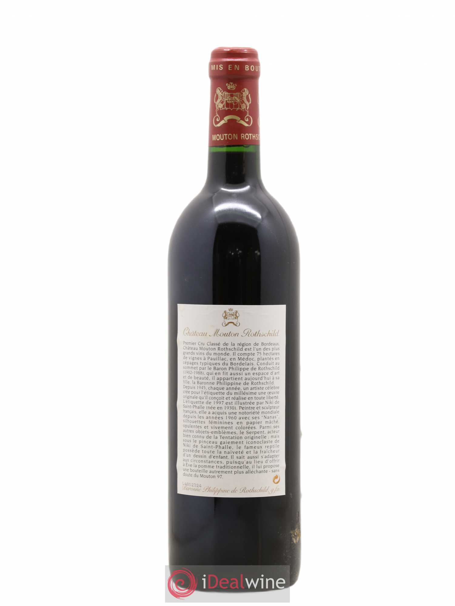 Château Mouton Rothschild 1er Grand Cru Classé 1997 - Lot de 1 bouteille - 1