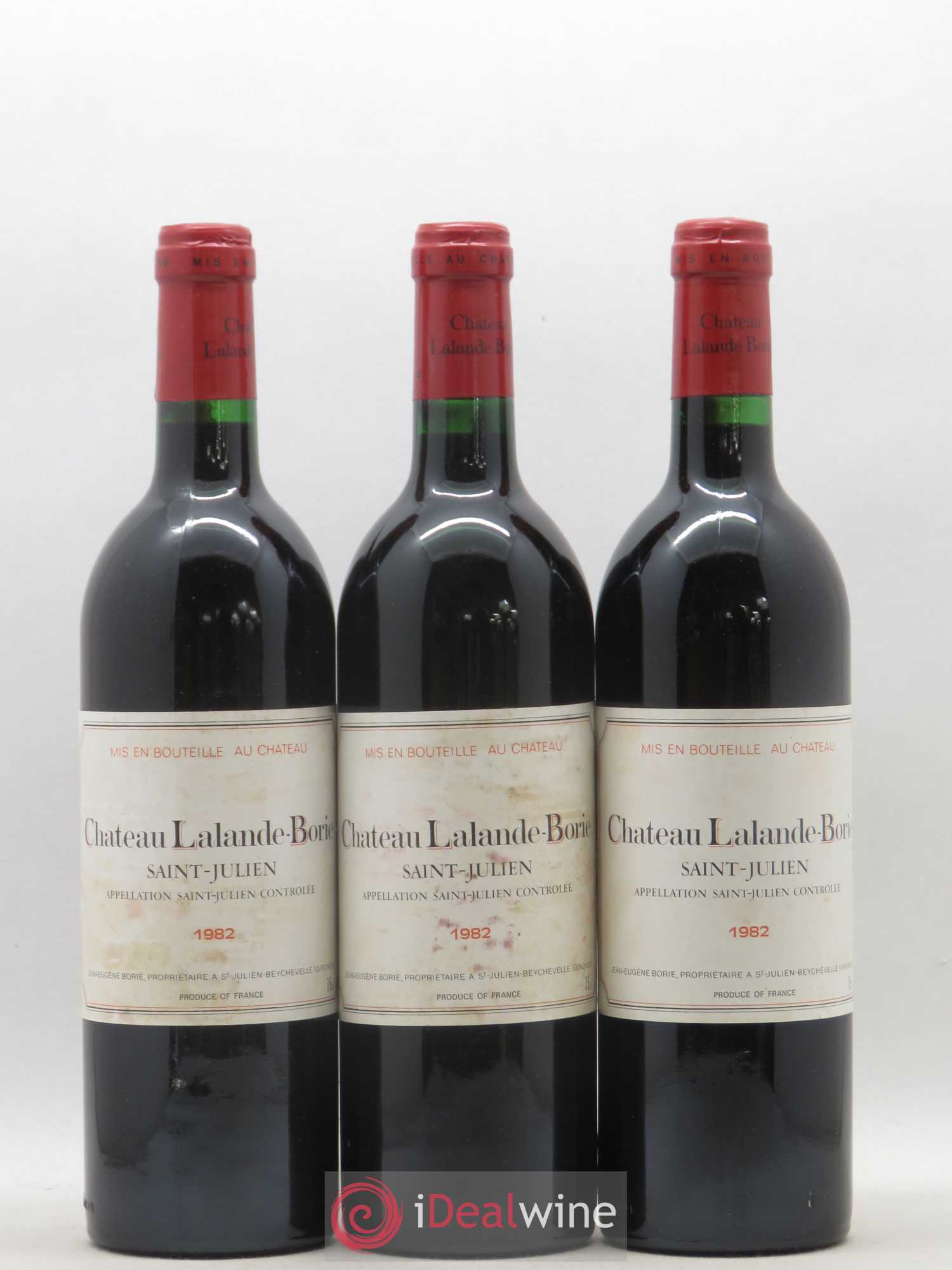 Château Lalande Borie 1982 - Lot de 3 bouteilles - 0