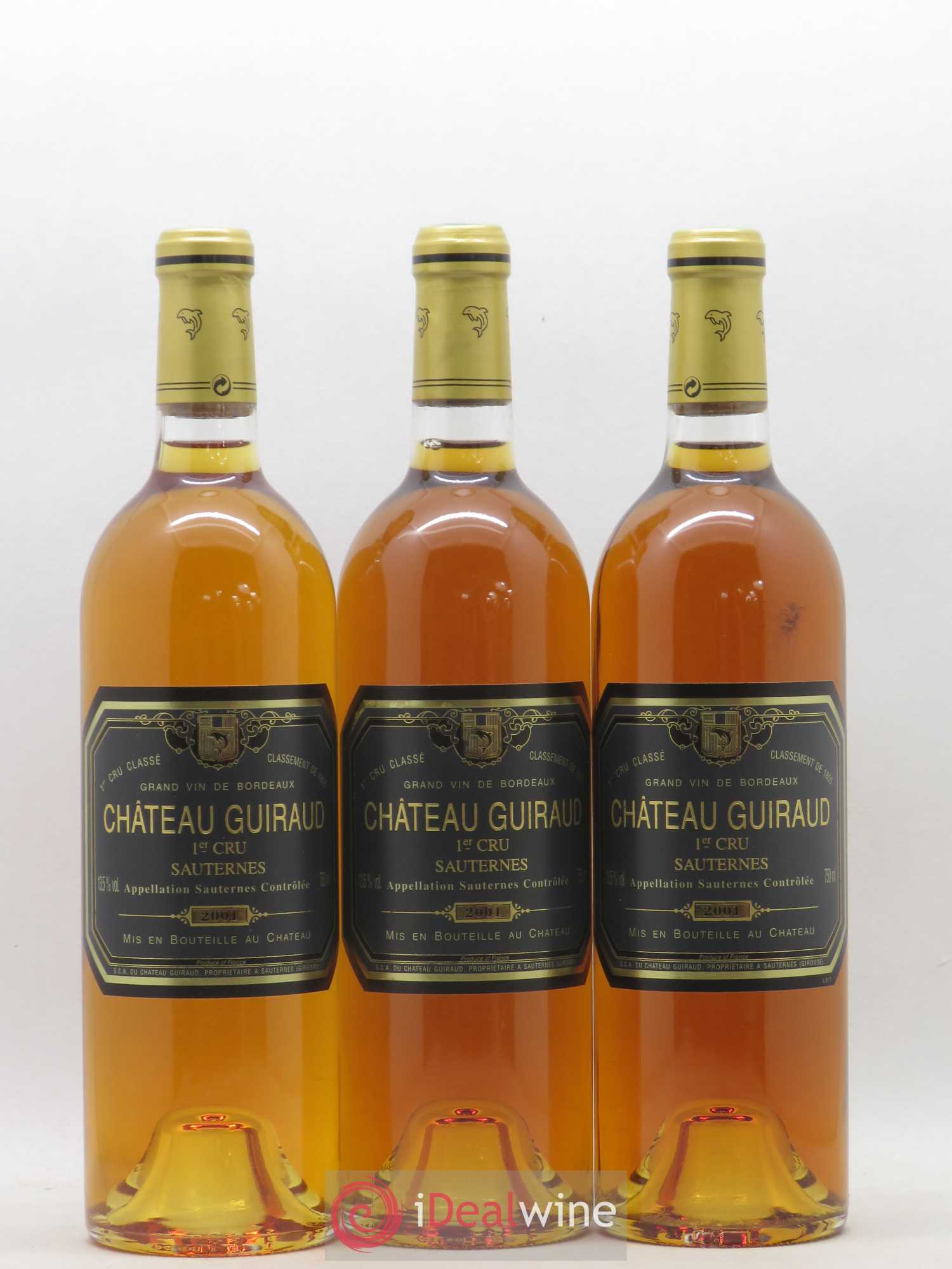 Château Guiraud 1er Grand Cru Classé 2001 - Lotto di 3 bottiglie - 0