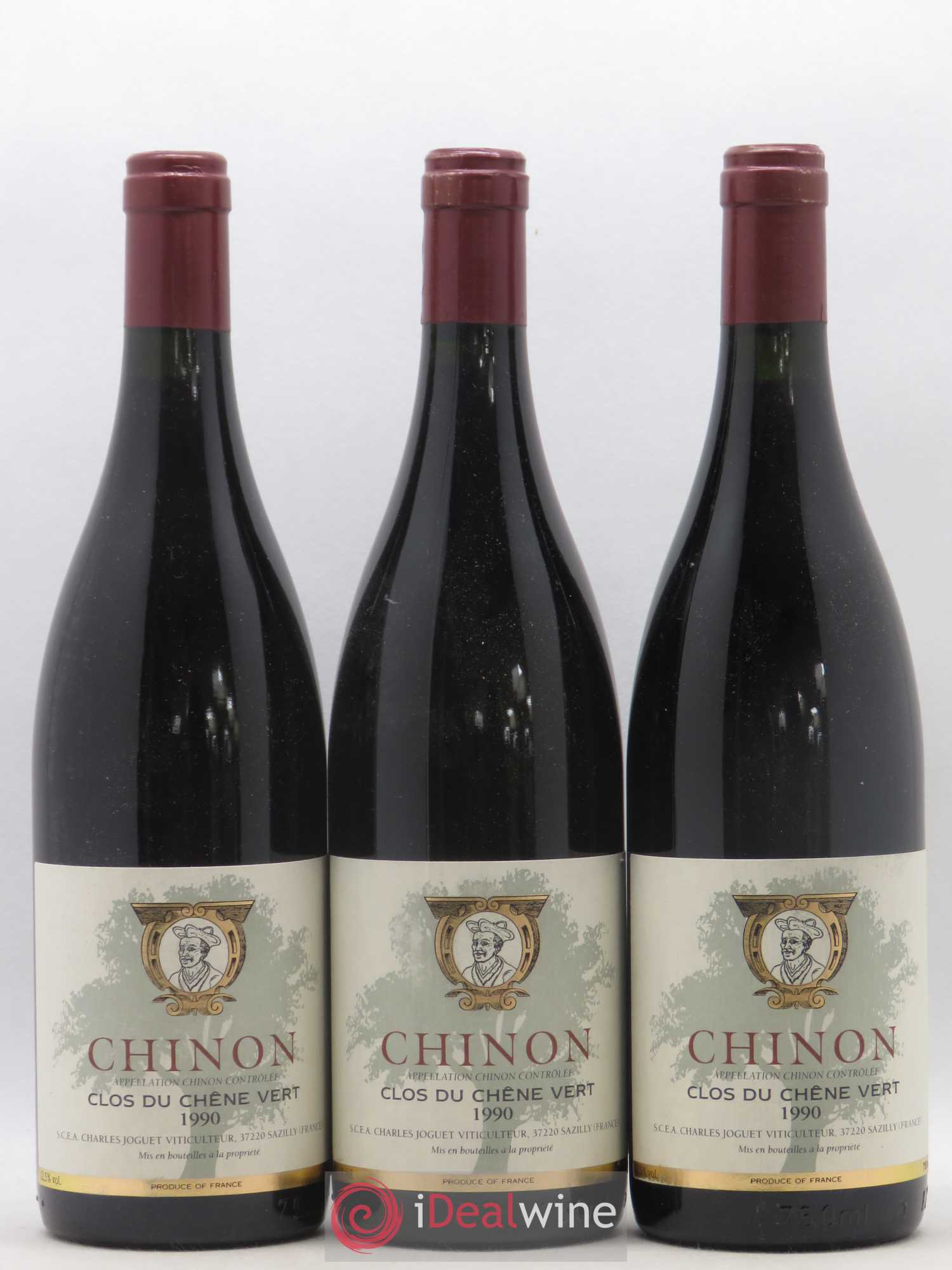 Chinon Clos du Chêne Vert Charles Joguet 1990 - Lot de 3 bouteilles - 0