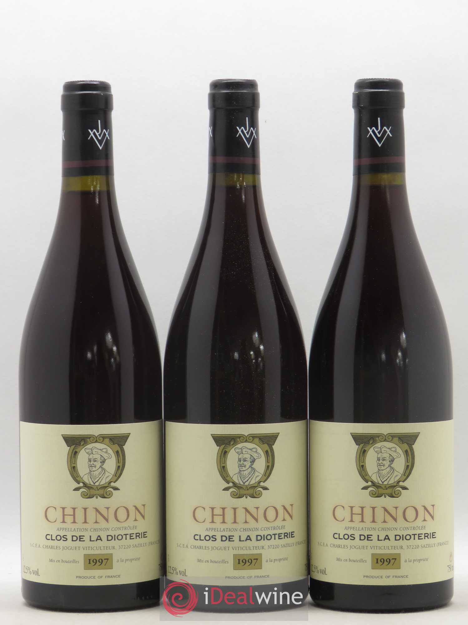 Chinon Clos de La Dioterie Charles Joguet 1997 - Lot de 3 bouteilles - 0