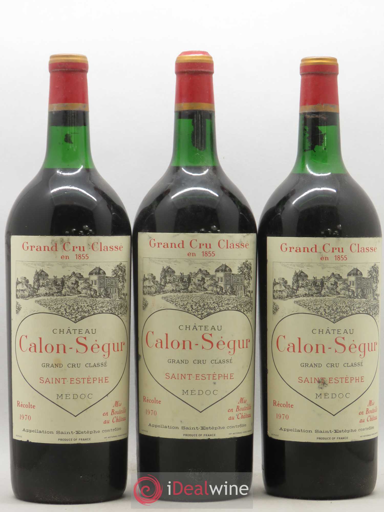 Château Calon Ségur 3ème Grand Cru Classé 1970 - Lot de 3 magnums - 0