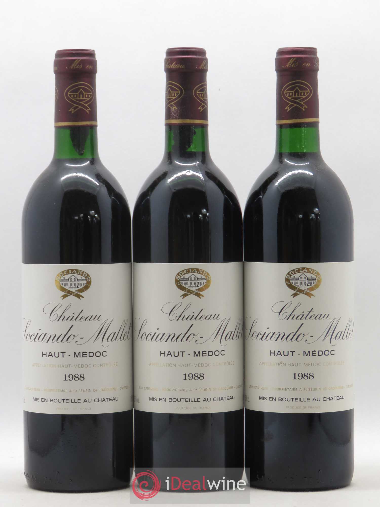 Château Sociando Mallet 1988 - Lot de 12 bouteilles - 3