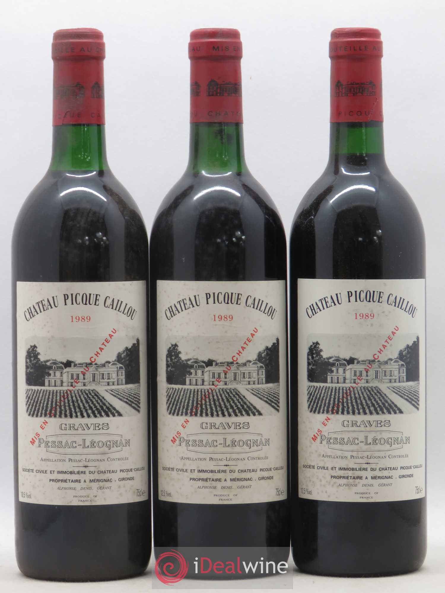 Château Picque Caillou 1989 - Lot of 12 bottles - 2