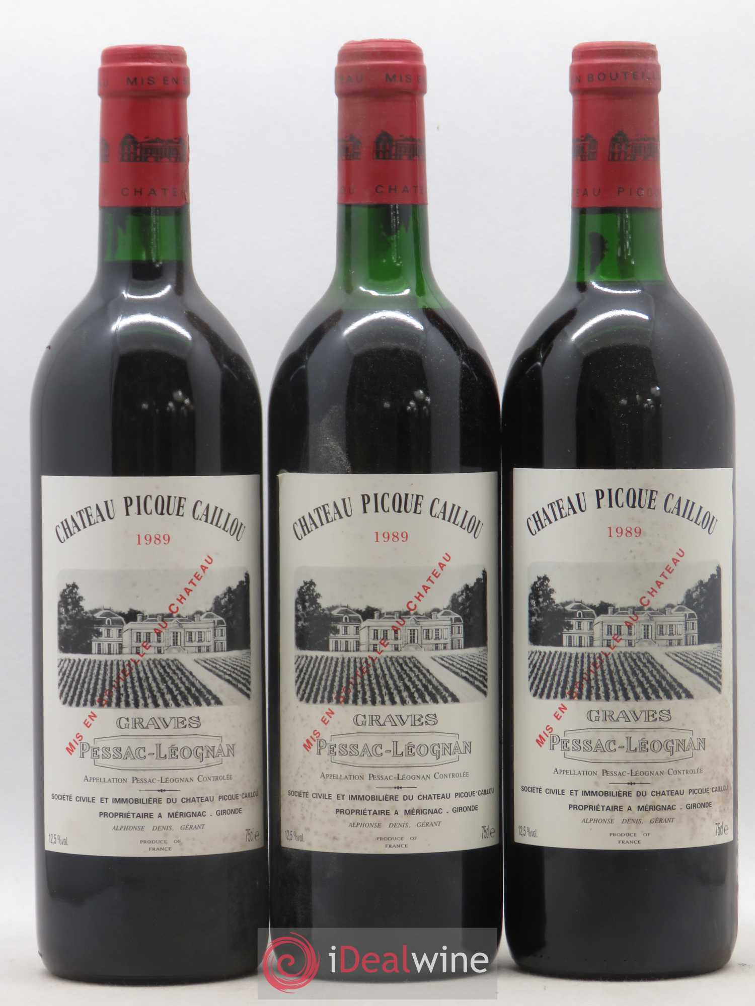 Château Picque Caillou 1989 - Lot of 12 bottles - 3