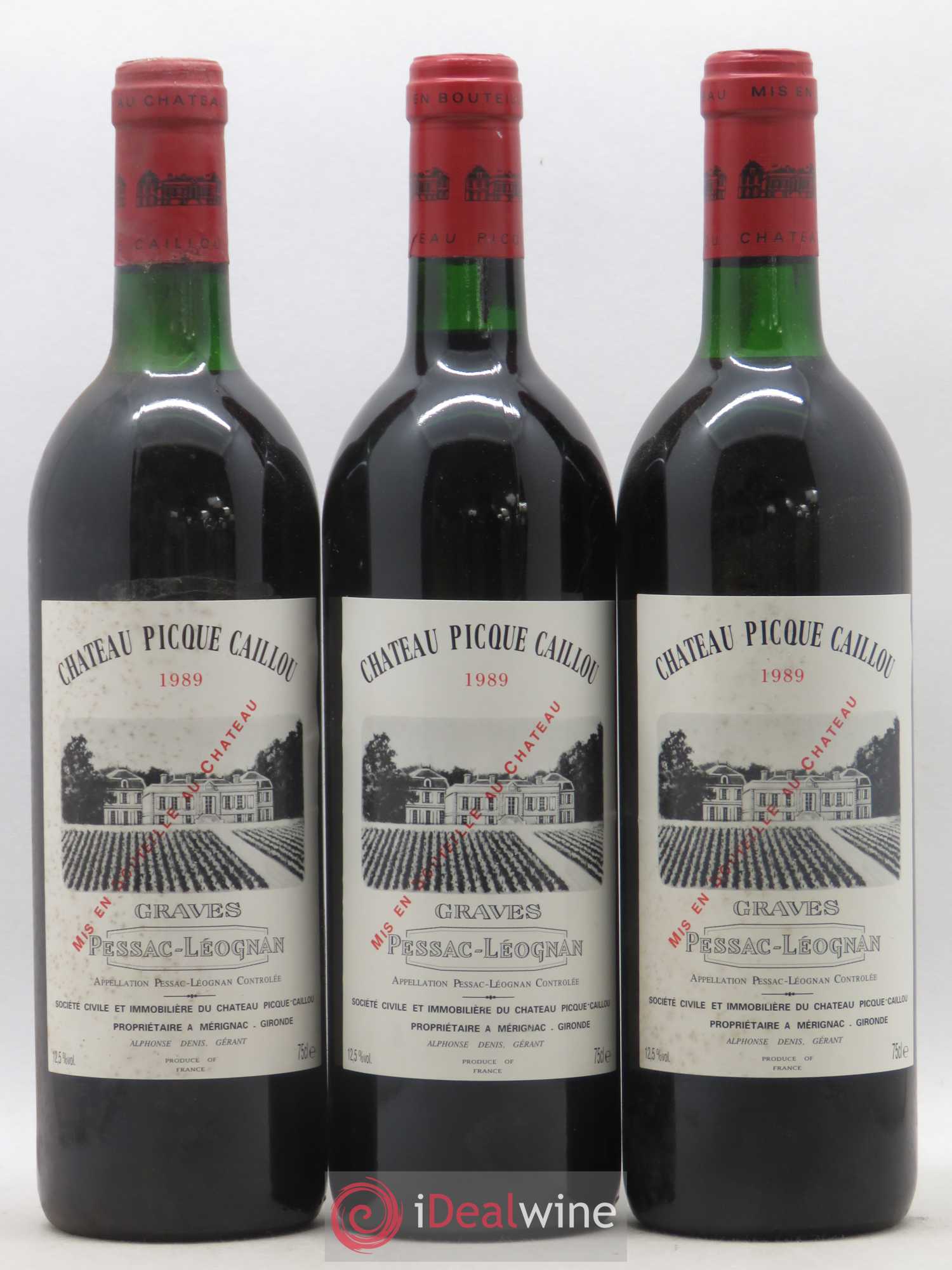 Château Picque Caillou 1989 - Lot of 12 bottles - 4