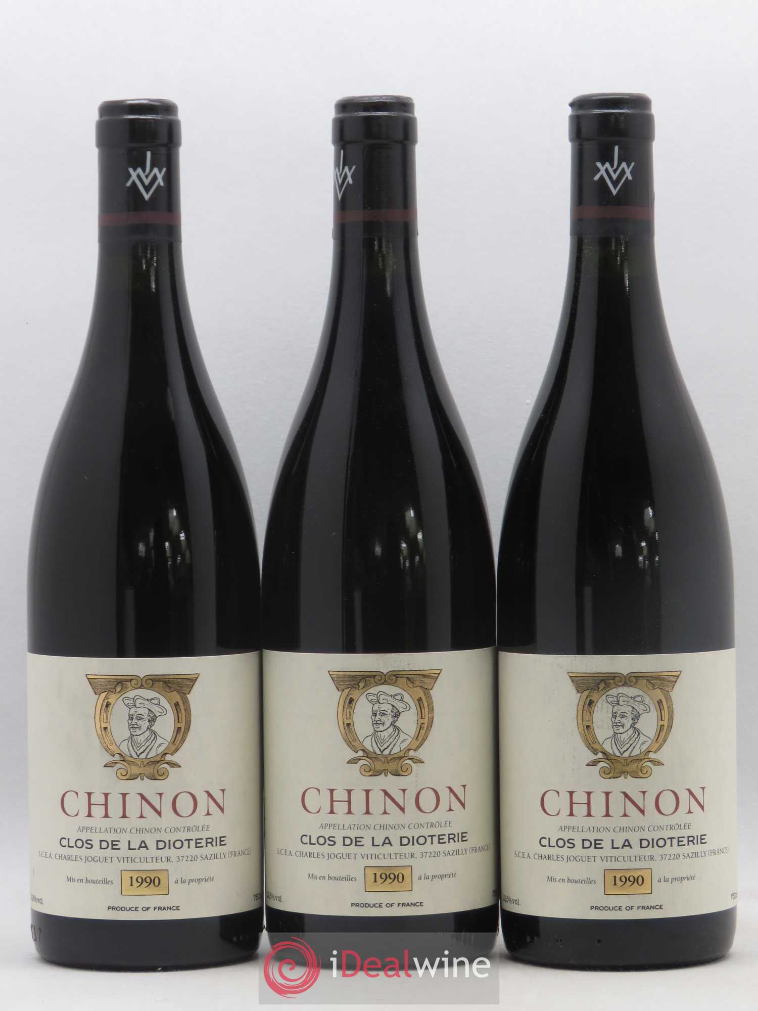 Chinon Clos de La Dioterie Charles Joguet 1990 - Lot de 3 bouteilles - 0
