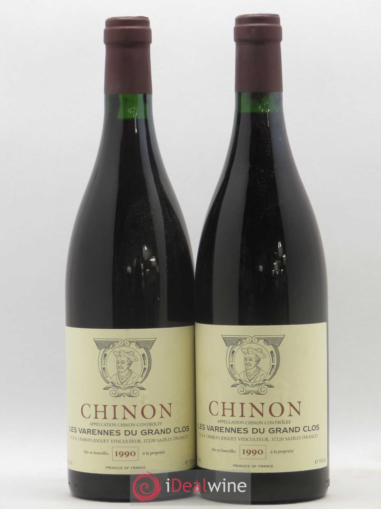 Chinon Les Varennes du Grand Clos Charles Joguet 1990 - Lot de 2 bouteilles - 0