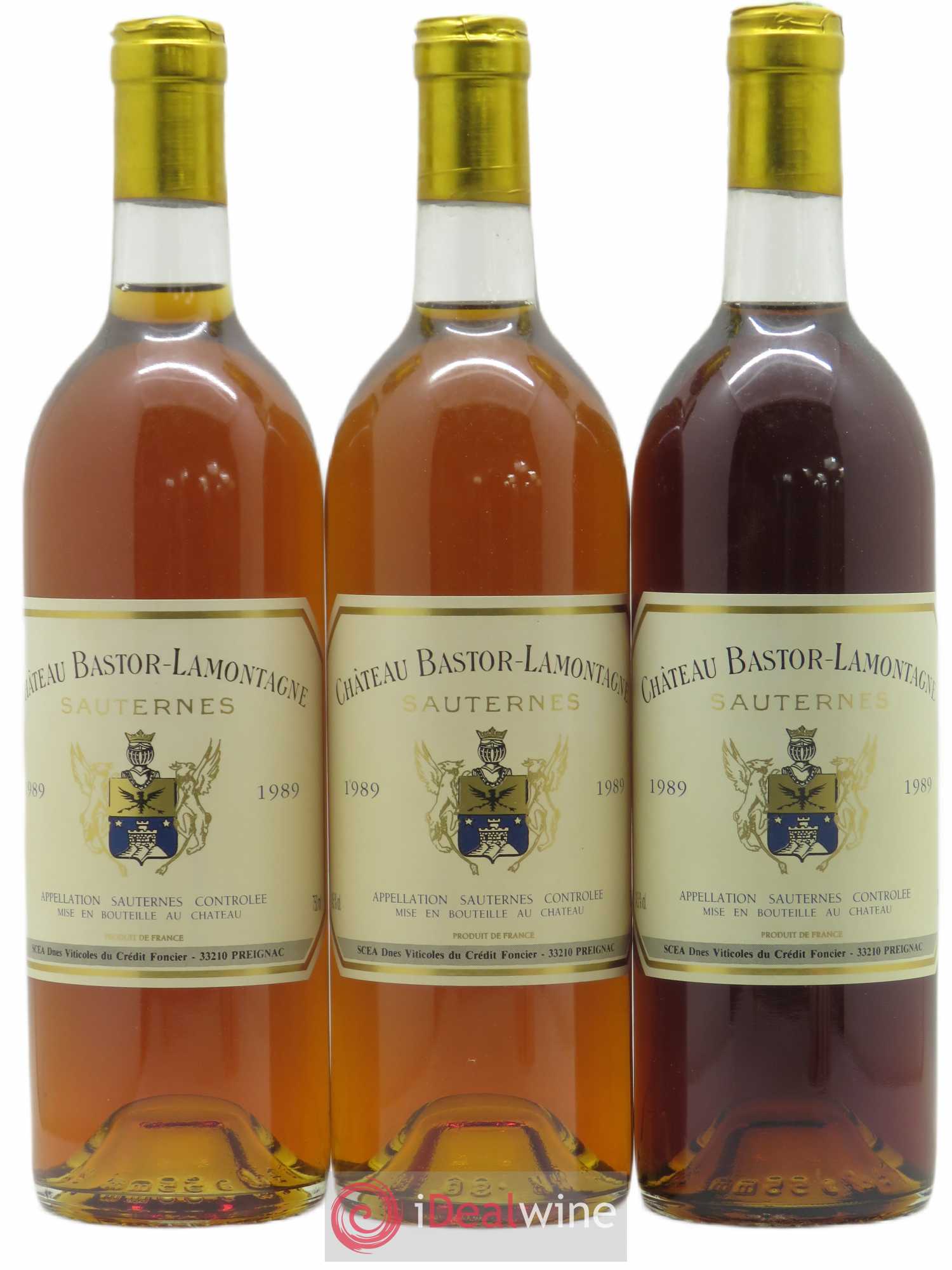 Château Bastor Lamontagne 1989 - Lotto di 3 bottiglie - 0