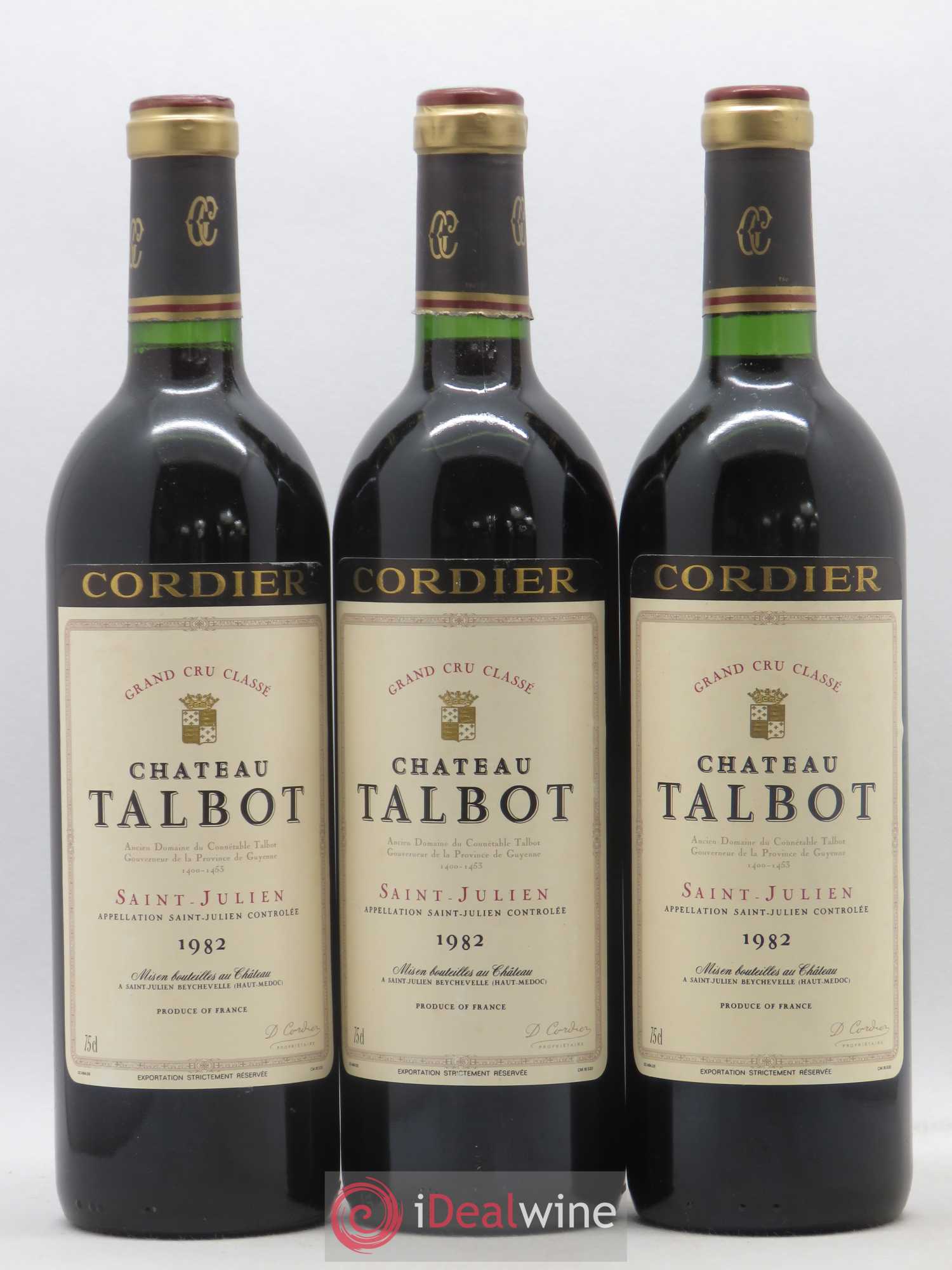 Château Talbot 4ème Grand Cru Classé 1982 - Lot de 6 bouteilles - 2