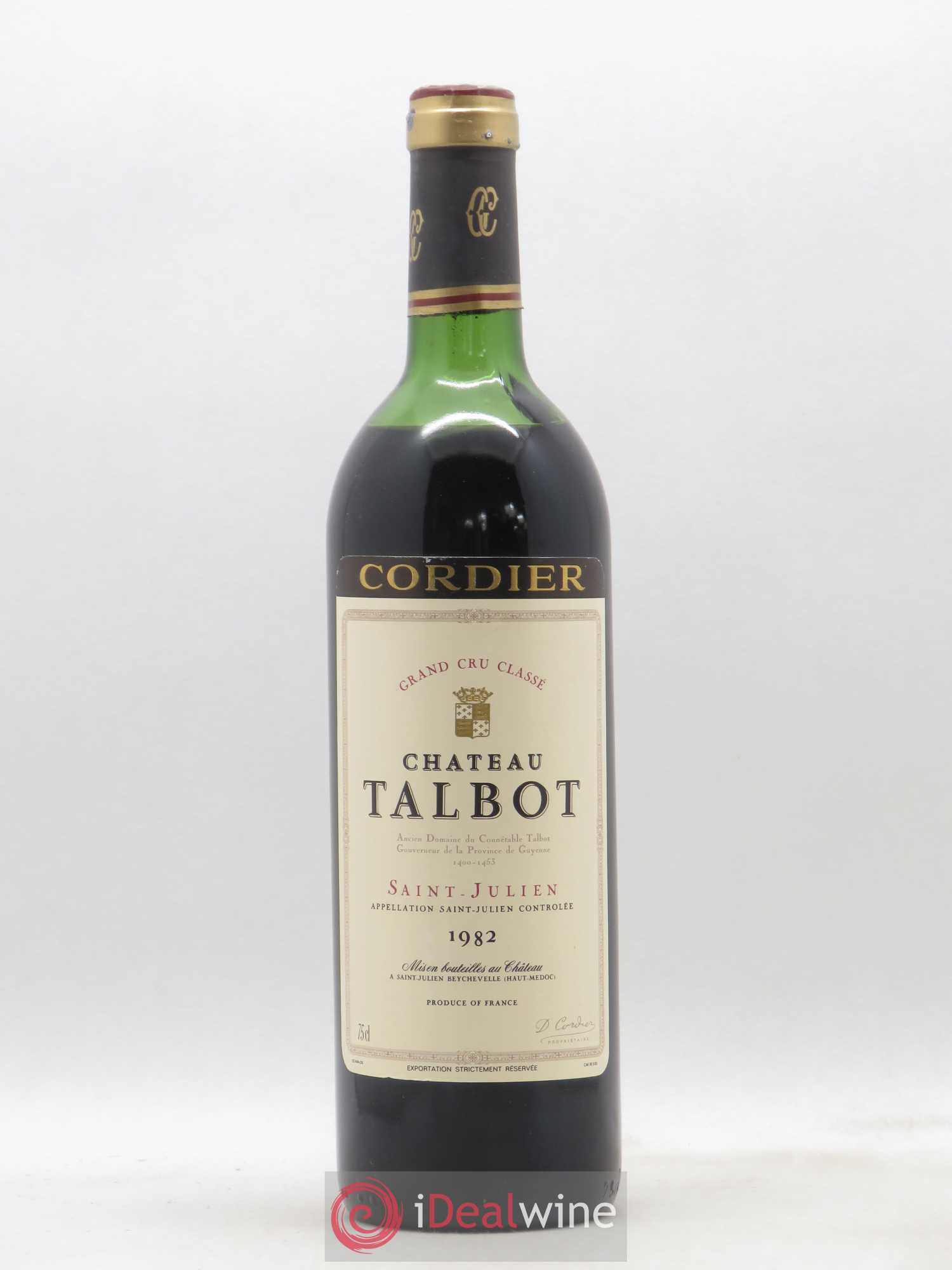 Château Talbot 4ème Grand Cru Classé 1982 - Lot de 1 bouteille - 0