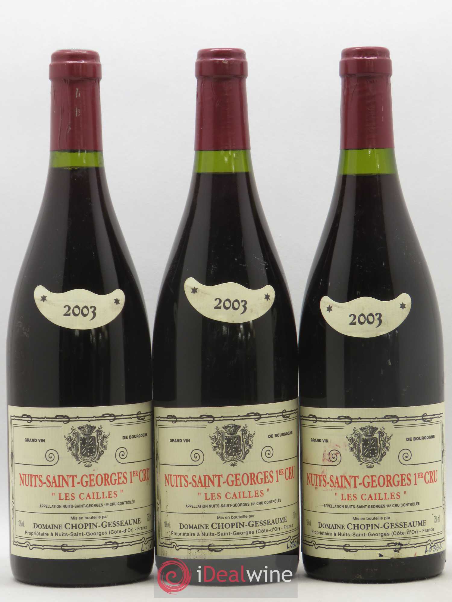 Nuits-Saint-Georges 1er Cru 2003 - Posten von 3 Flaschen - 0