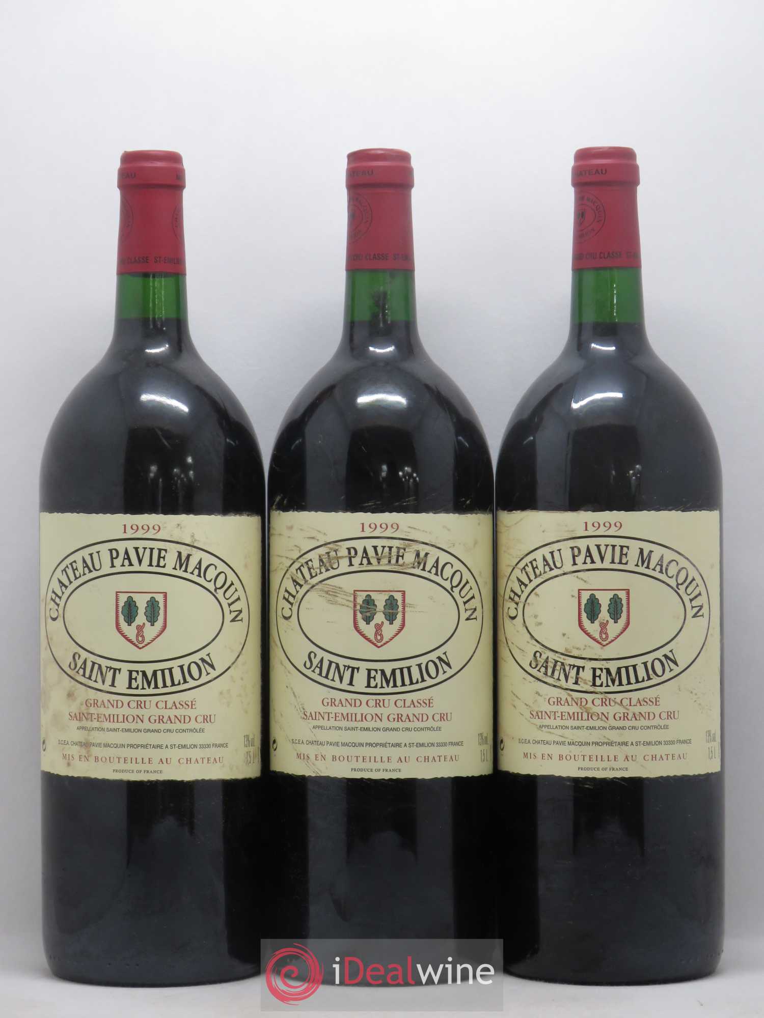 Château Pavie Macquin 1er Grand Cru Classé B 1999 - Lot de 3 magnums - 0