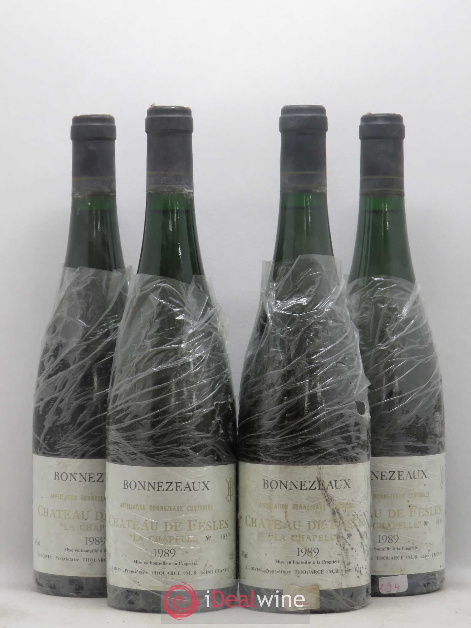 Bonnezeaux La Chapelle Château de Fesles 1989 - Lotto di 4 bottiglie - 0
