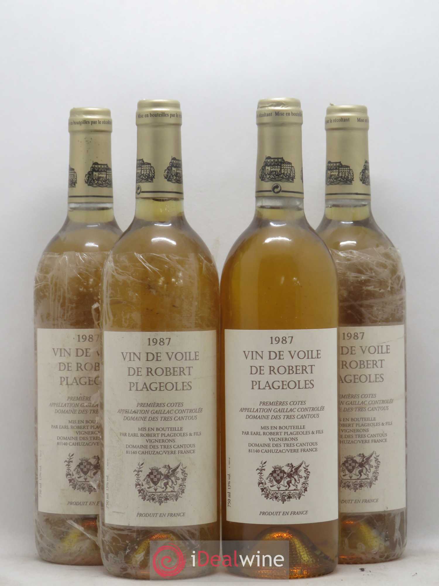 Gaillac Vin de Voile de Robert Plageoles 1987 - Posten von 4 Flaschen - 0
