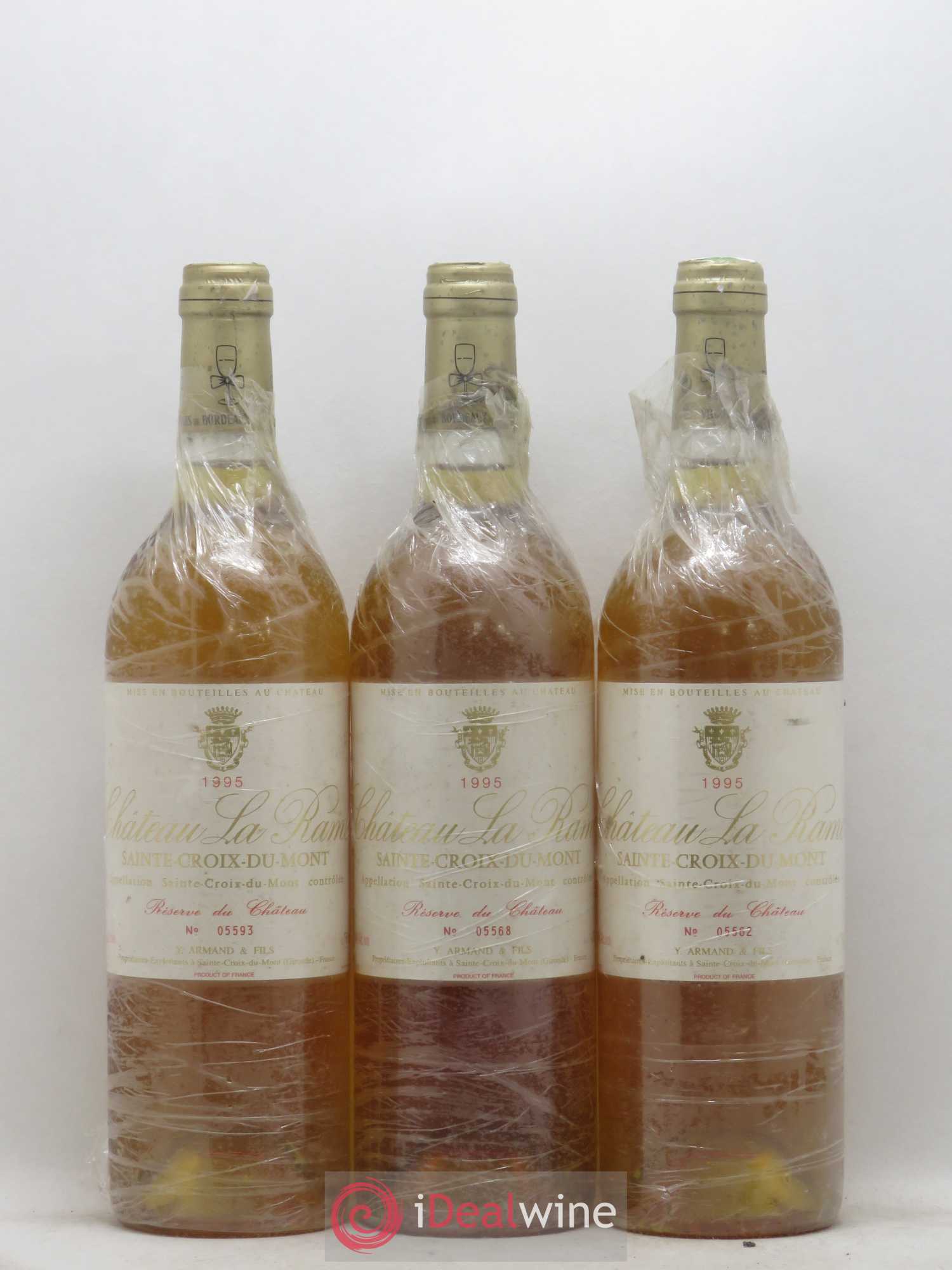 Sainte-Croix-du-Mont Château La Rame 1995 - Lotto di 3 bottiglie - 0