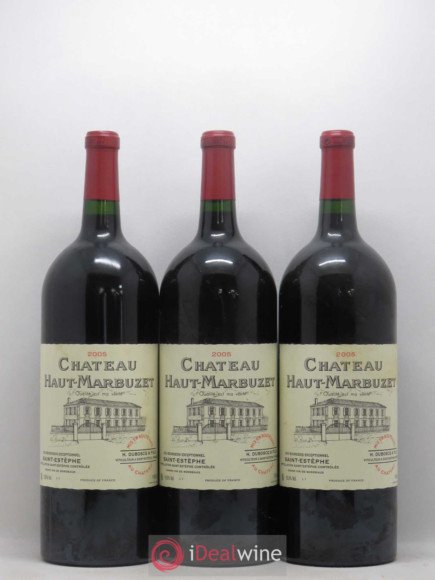 Château Haut Marbuzet 2005 - Lot de 3 magnums - 0