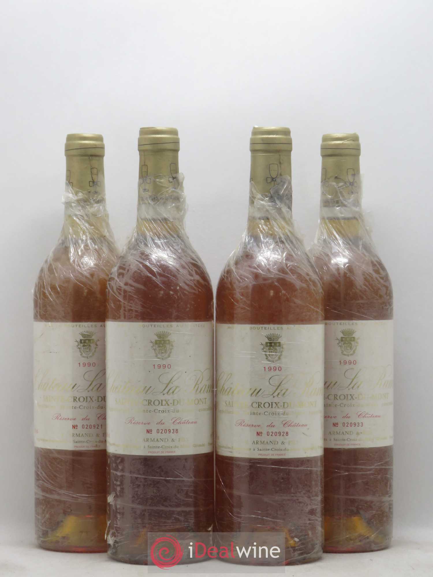 Sainte-Croix-du-Mont Château La Rame 1990 - Lotto di 4 bottiglie - 0