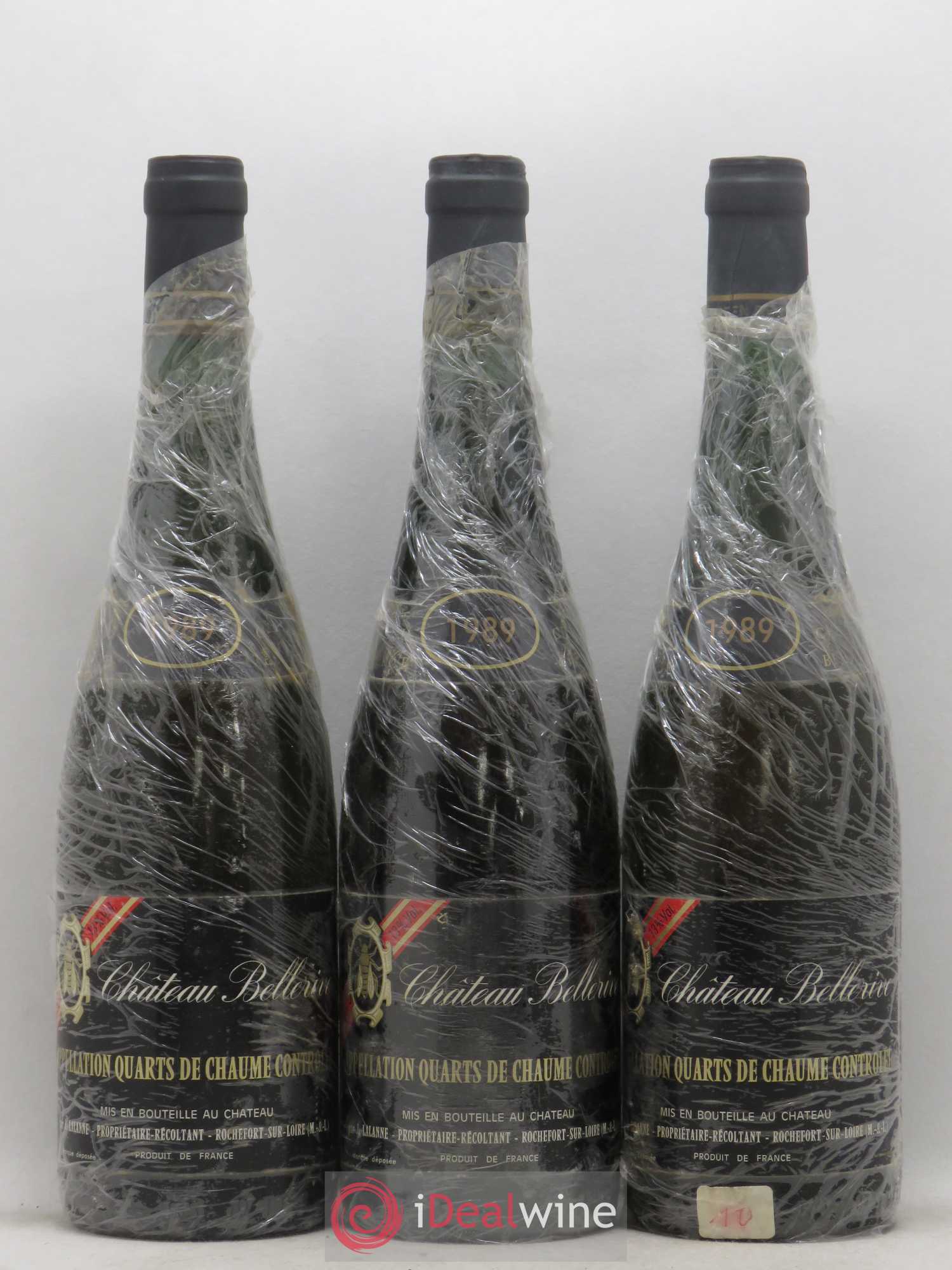Quarts de Chaume Château de Bellerive 1989 - Lotto di 3 bottiglie - 0