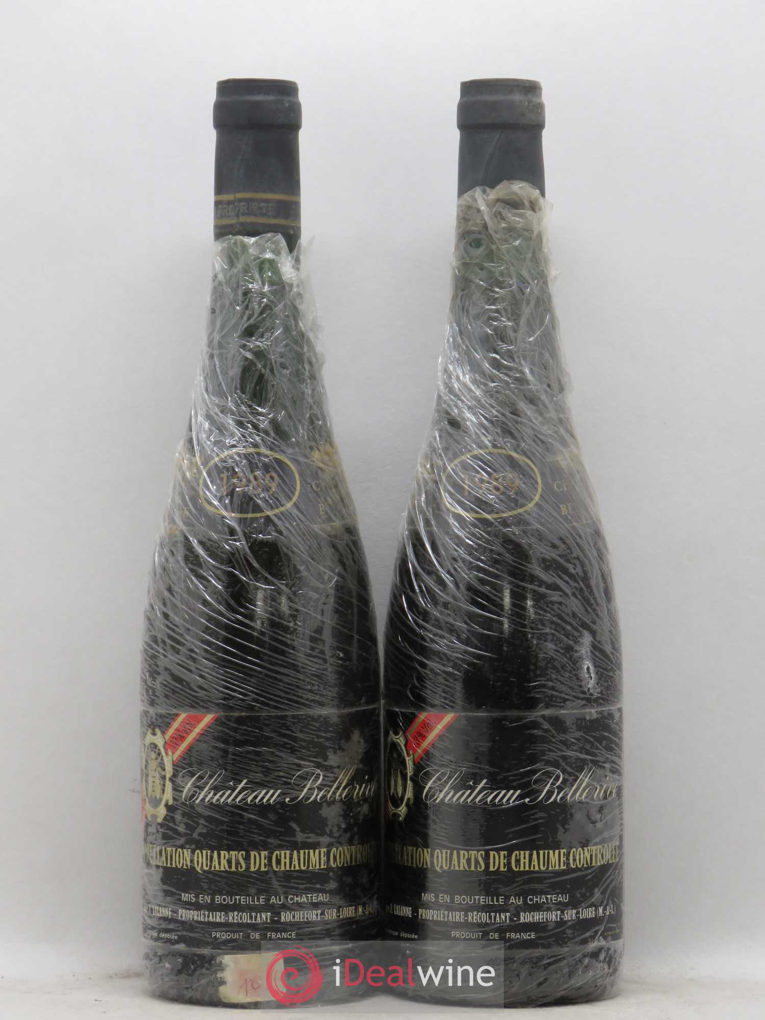 Quarts de Chaume Château de Bellerive 1989 - Lotto di 2 bottiglie - 0