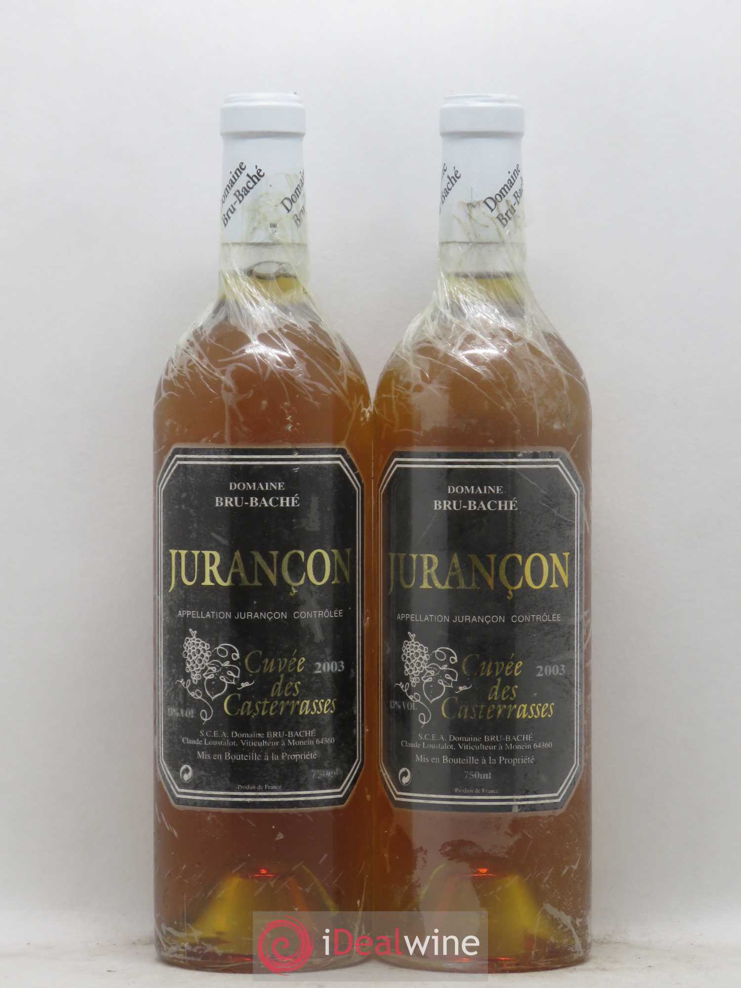 Jurançon Cuvée des Casterrasses Domaine Bru-Baché 2003 - Lotto di 2 bottiglie - 0