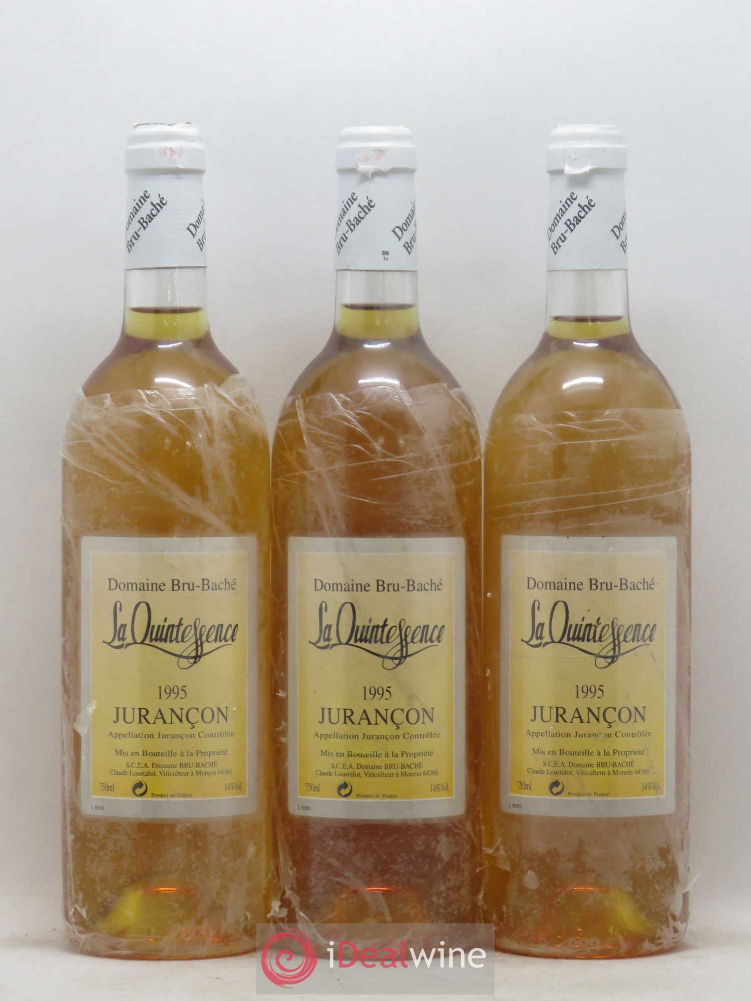 Jurançon La Quintessence Domaine Bru-Baché 1995 - Lotto di 3 bottiglie - 0