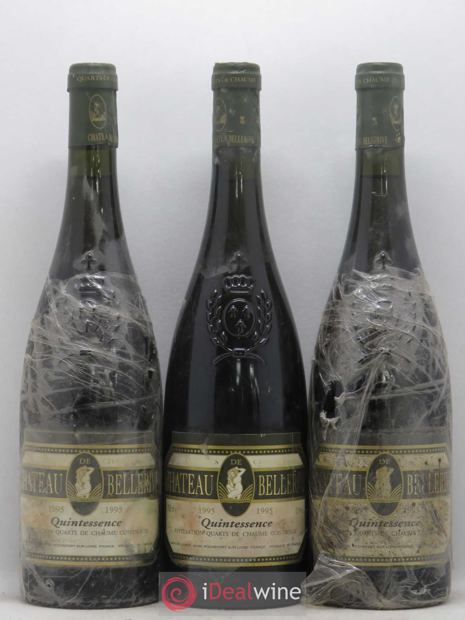 Quarts de Chaume Cuvée Quintessence Château de Bellerive 1995 - Lotto di 3 bottiglie - 0