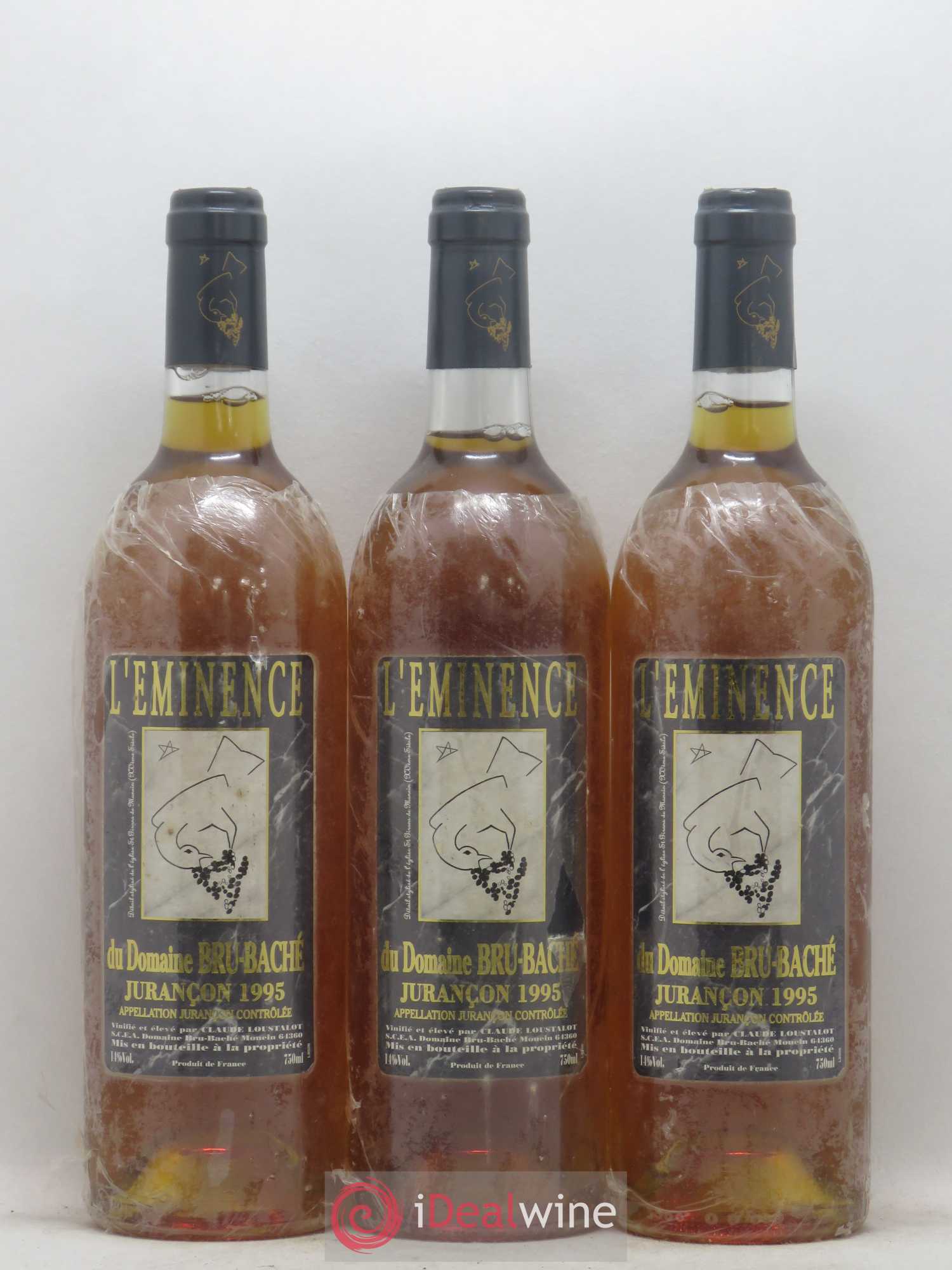 Jurançon L'Eminence Domaine Bru-Baché 1995 - Posten von 3 Flaschen - 0