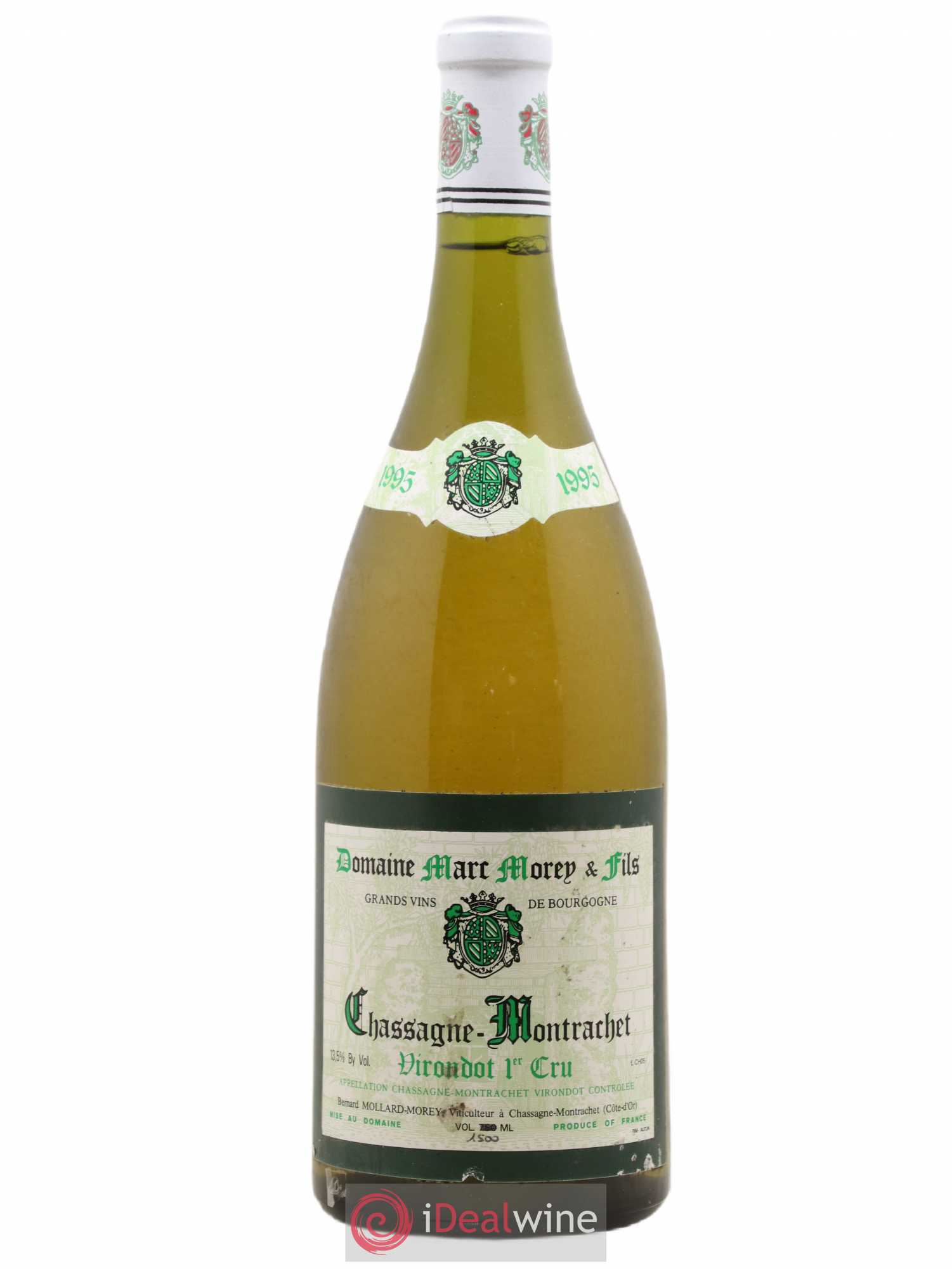 Chassagne-Montrachet 1er Cru En Virondot Marc Morey 1995 - Lot de 1 magnum - 0