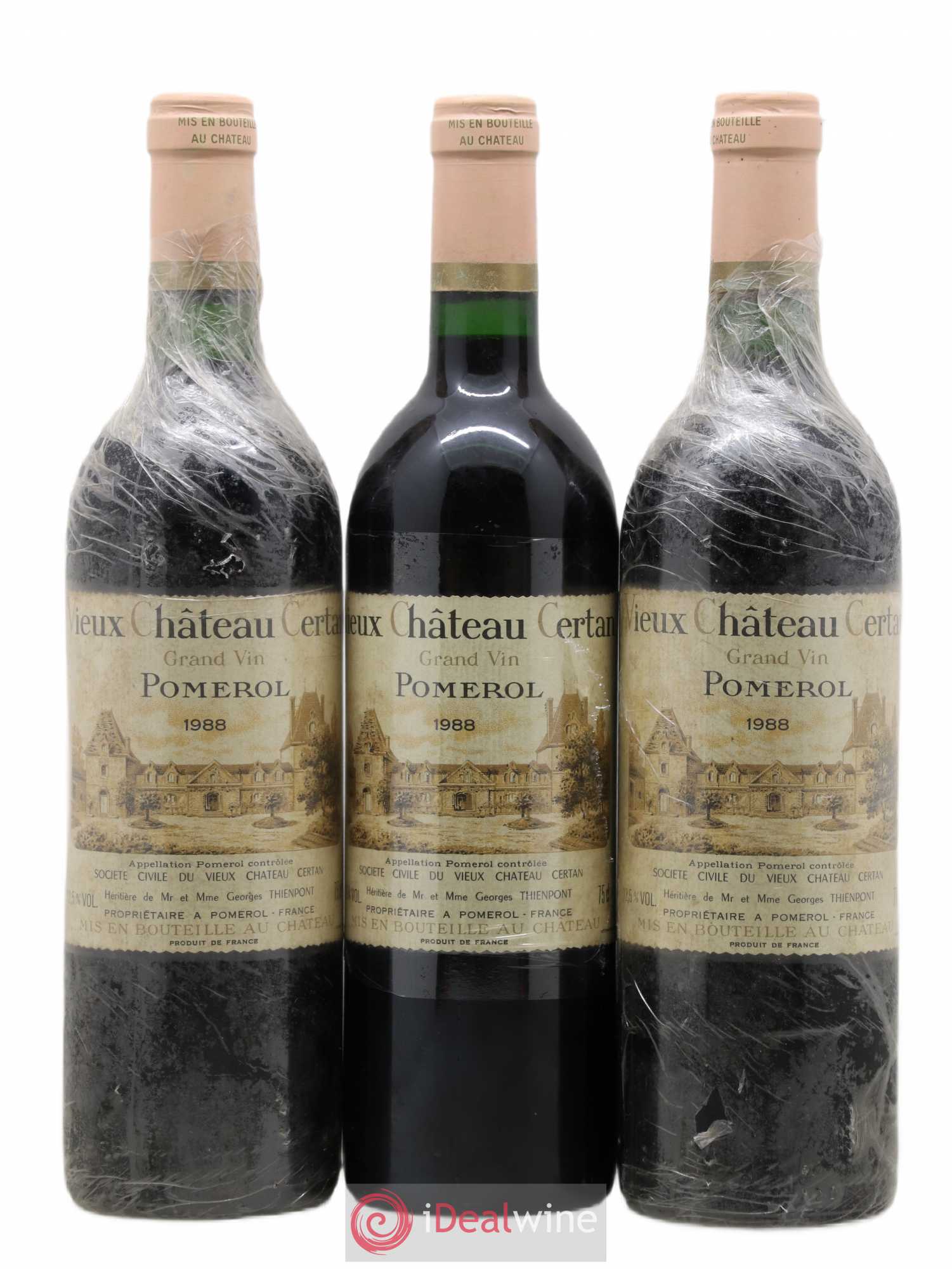 Vieux Château Certan 1988 - Lot de 3 bouteilles - 0