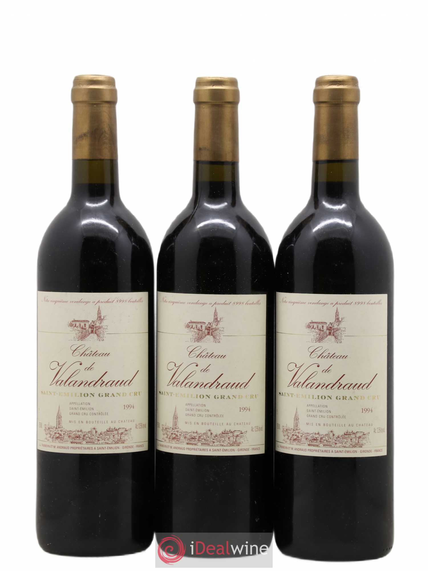 Château de Valandraud 1994 - Lot de 3 bouteilles - 0