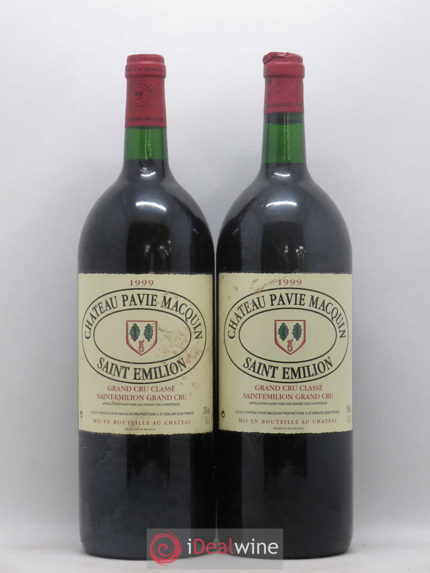 Château Pavie Macquin 1er Grand Cru Classé B 1999 - Lot de 2 magnums - 0
