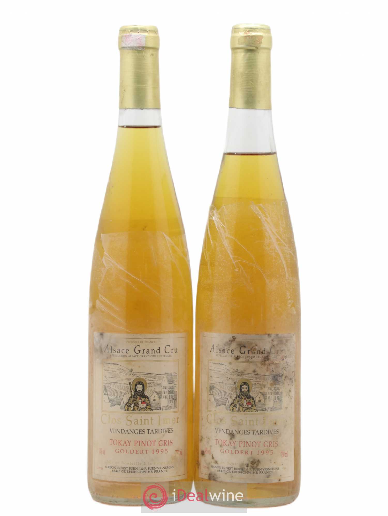 Pinot Gris Clos Saint-Imer Goldert Vendanges Tardives Burn 1995 - Posten von 2 Flaschen - 0