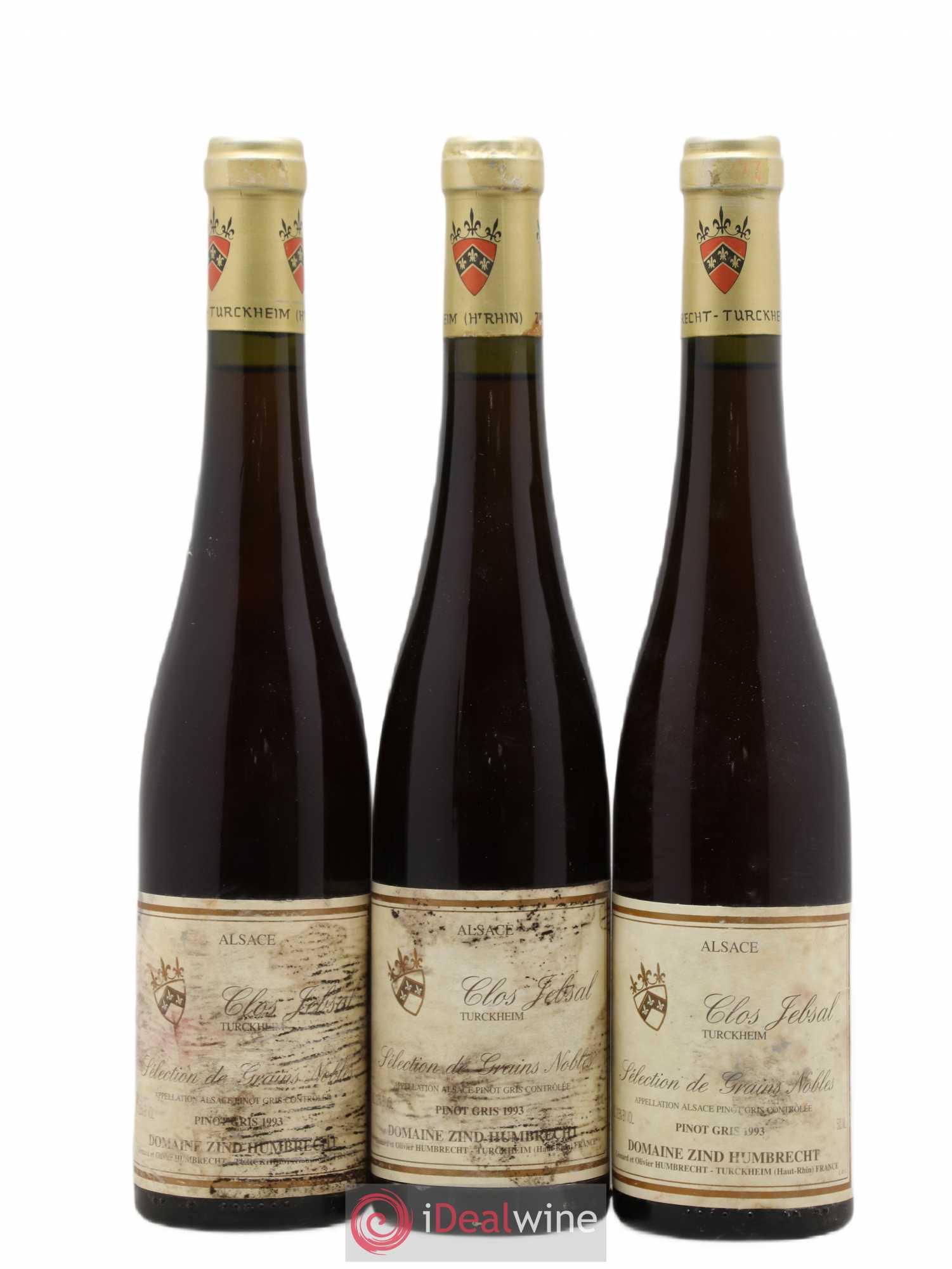 Alsace Pinot Gris Clos Jebsal Sélection de Grains Nobles Zind-Humbrecht (Domaine) 50 cL 1993 - Lotto di 3 bottiglie - 0