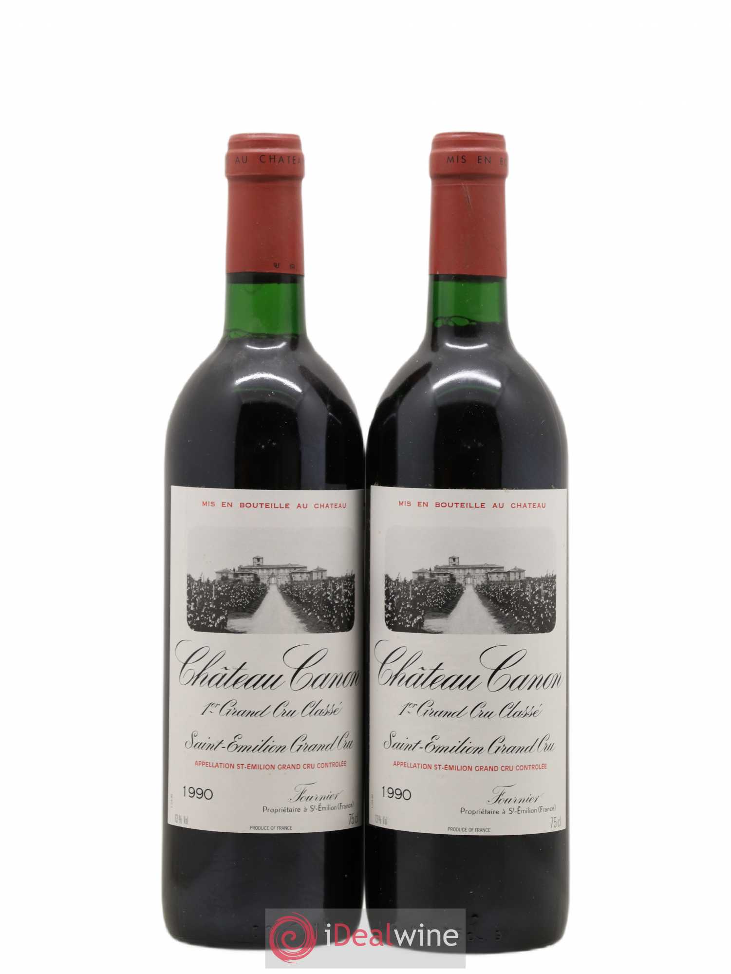 Château Canon 1er Grand Cru Classé B 1990 - Lot de 2 bouteilles - 0