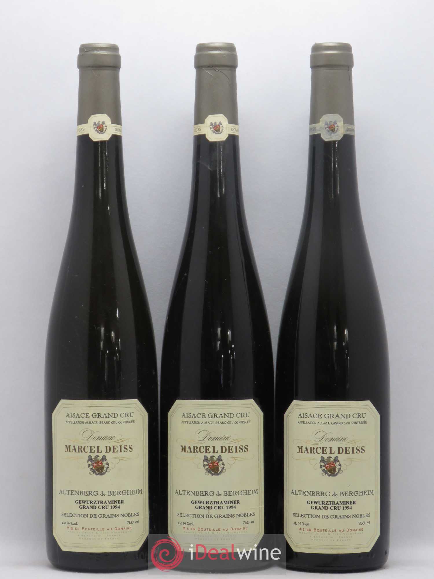 Alsace Gewurztraminer Sélection de Grains Nobles Grand Cru Altenberg de Bergheim Marcel Deiss (Domaine) 1994 - Lot de 3 bouteilles - 0