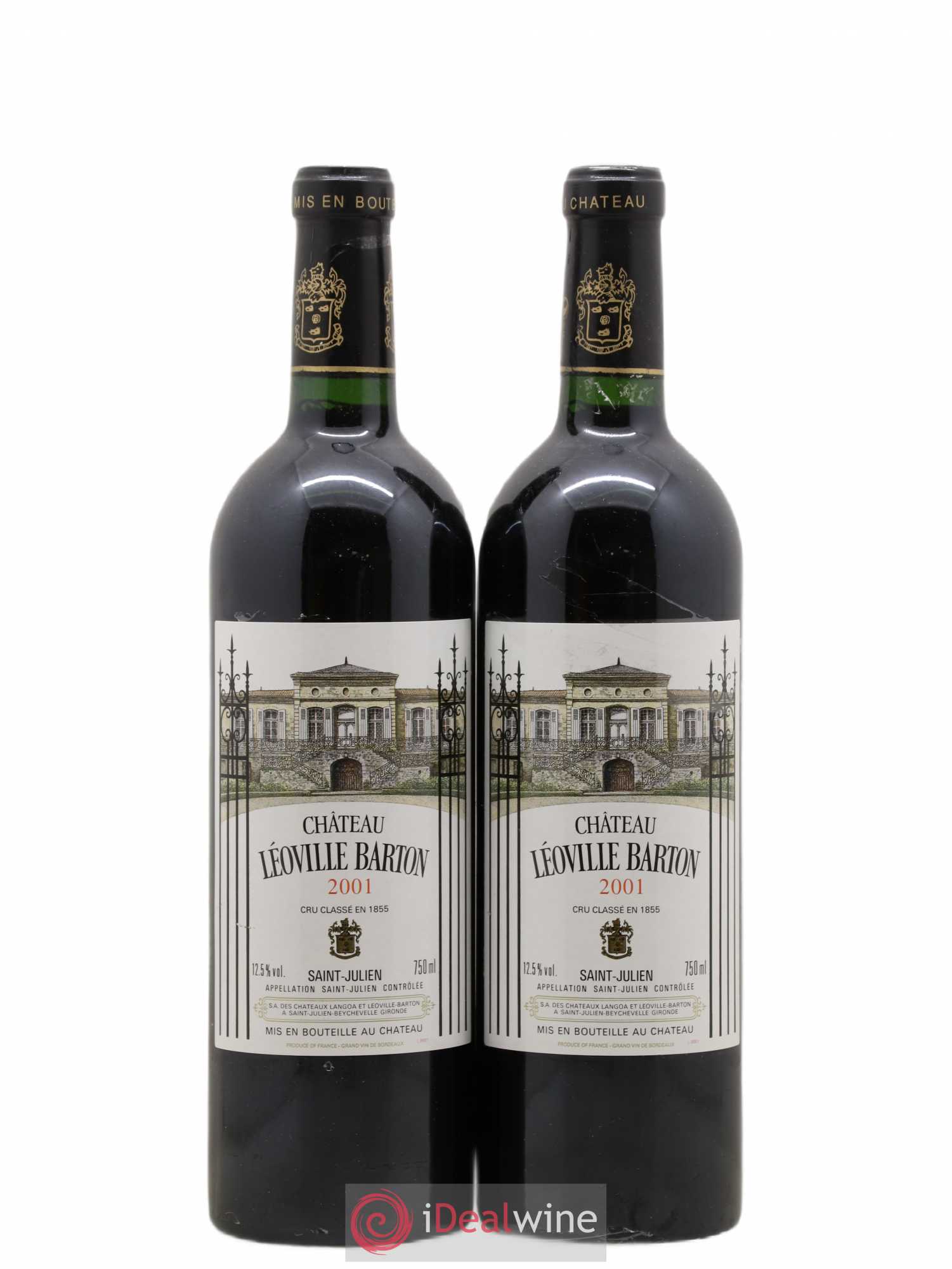 Château Léoville Barton 2ème Grand Cru Classé 2001 - Lot de 2 bouteilles - 0